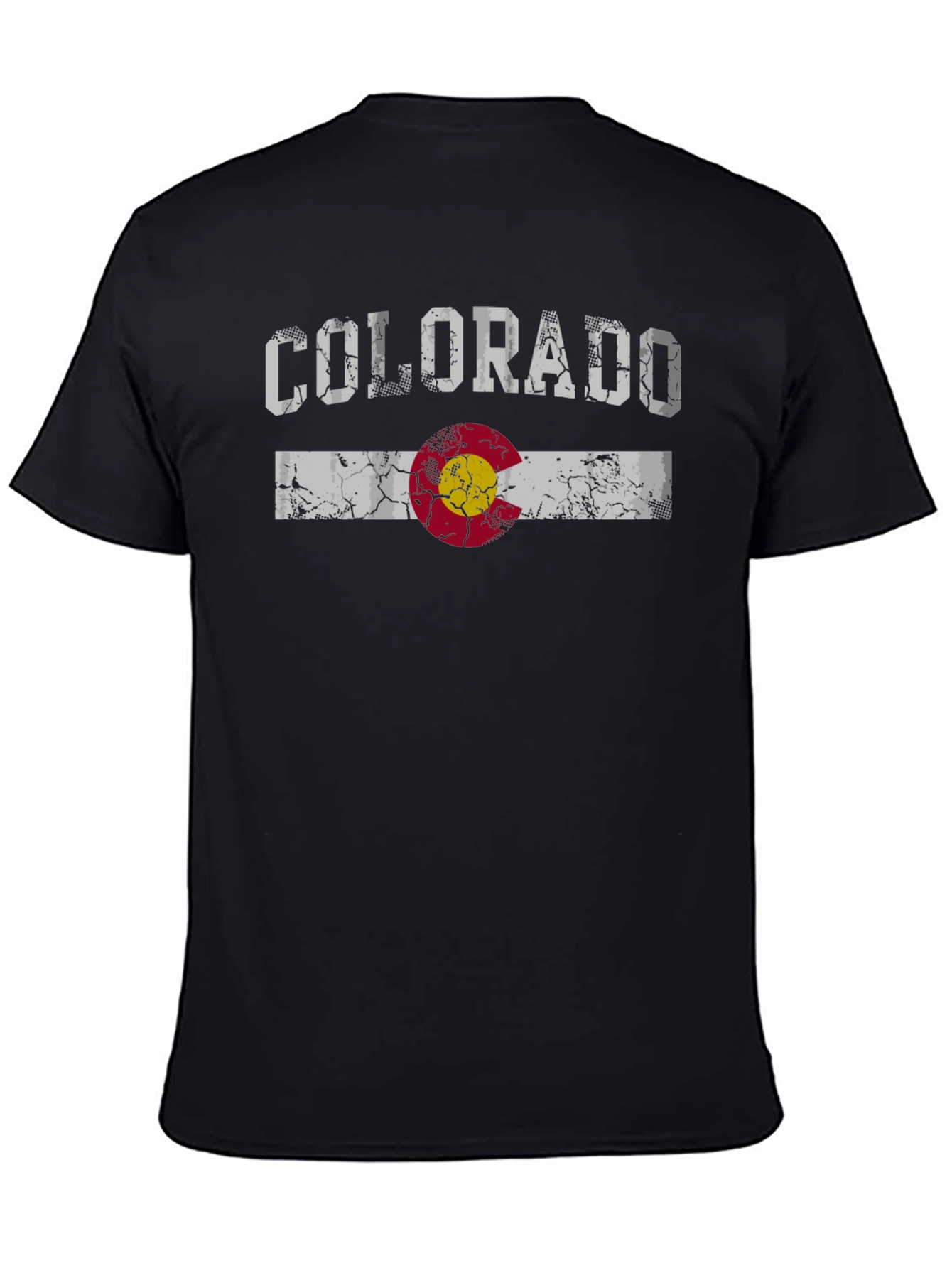 Colorado Flag Graphic T-Shirt - Black