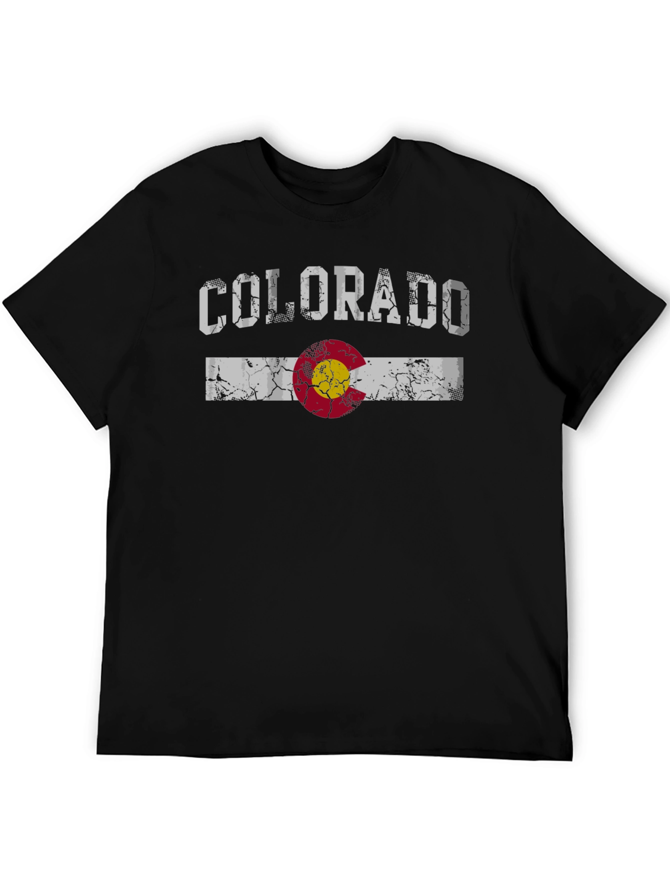 Colorado Flag Graphic T-Shirt - Black