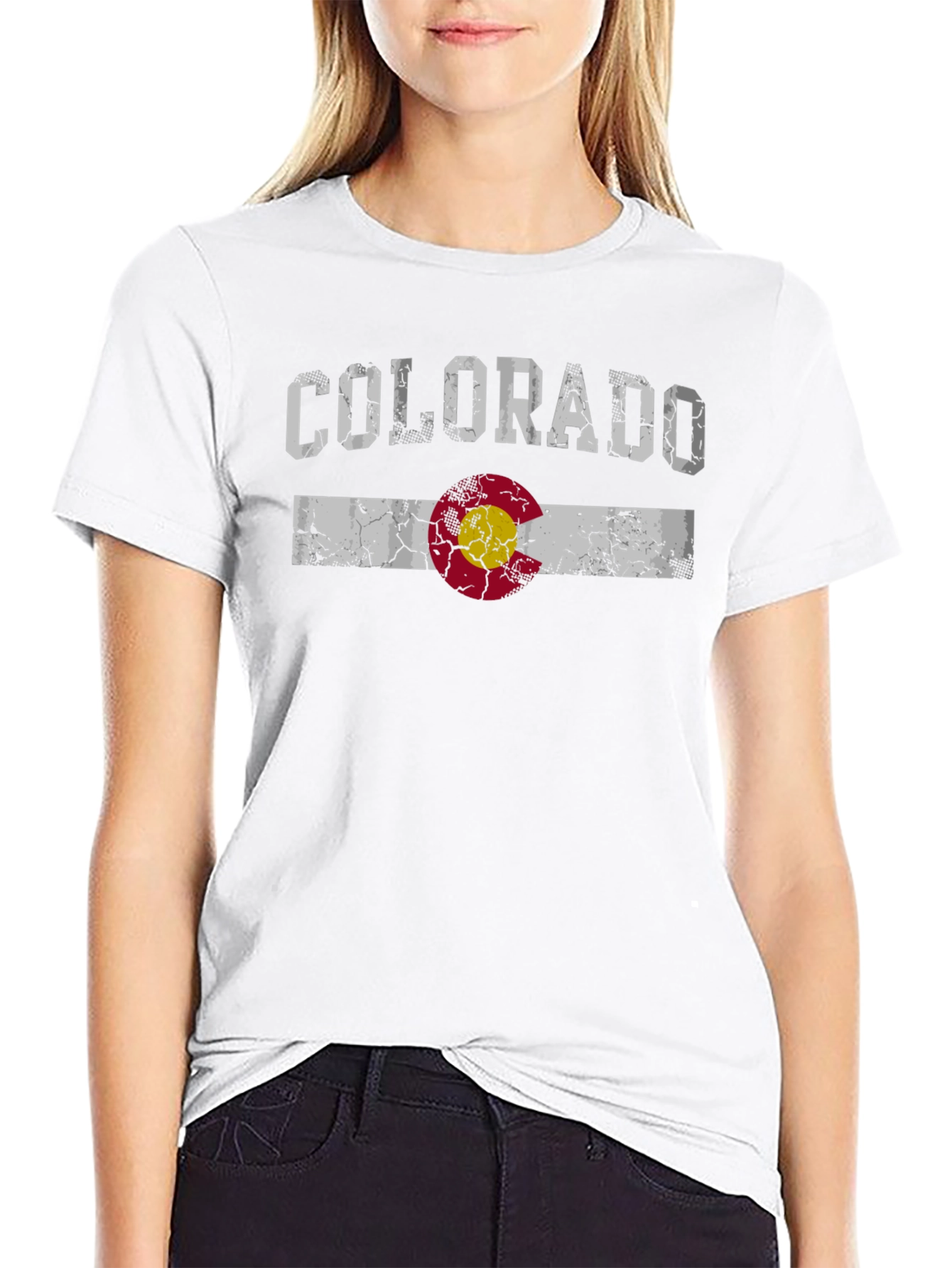 Colorado Flag Graphic T-Shirt - Black
