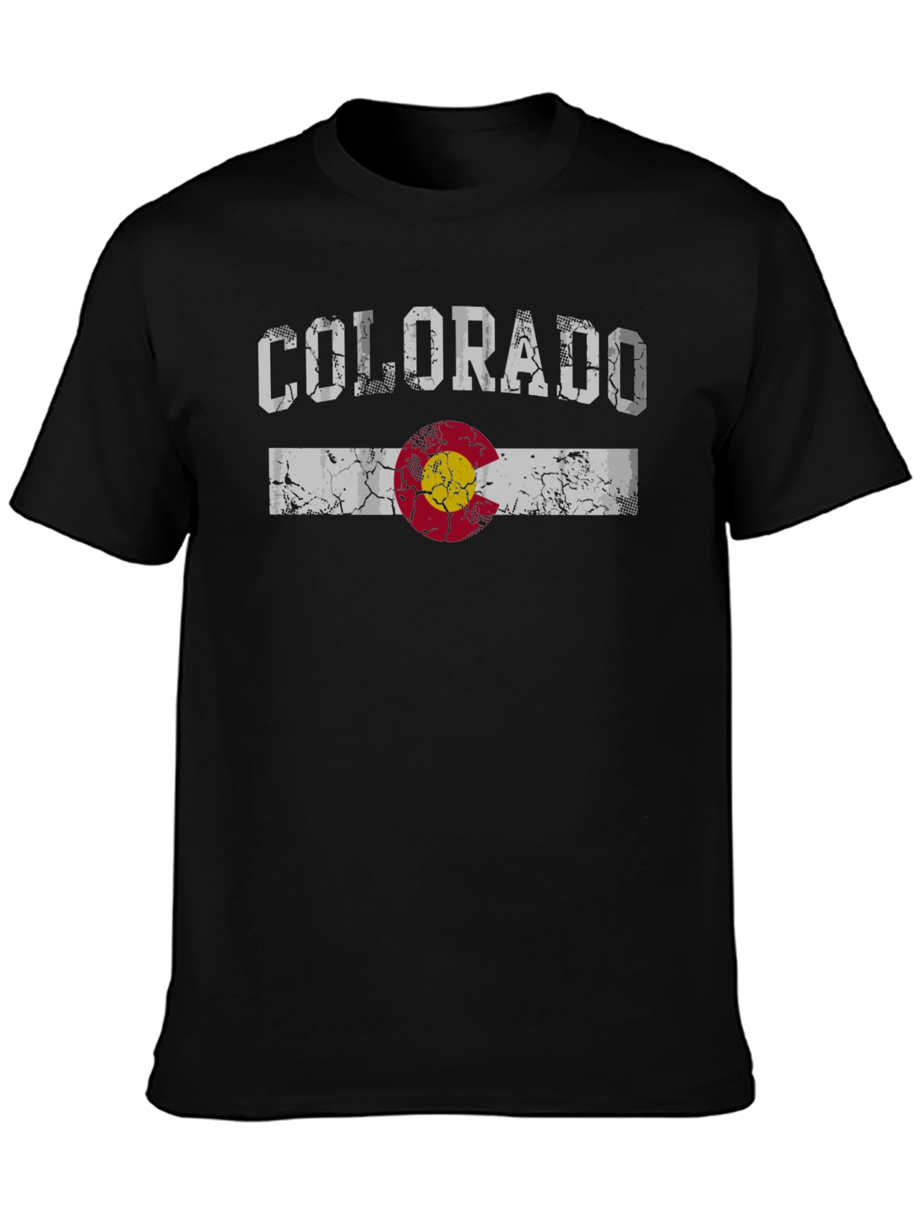 Colorado Flag Graphic T-Shirt - Black