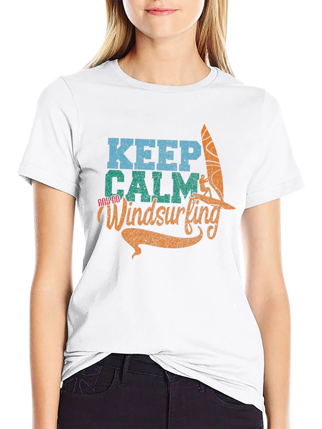 Keep Calm and Do Windsurfing Graphic T-Shirt