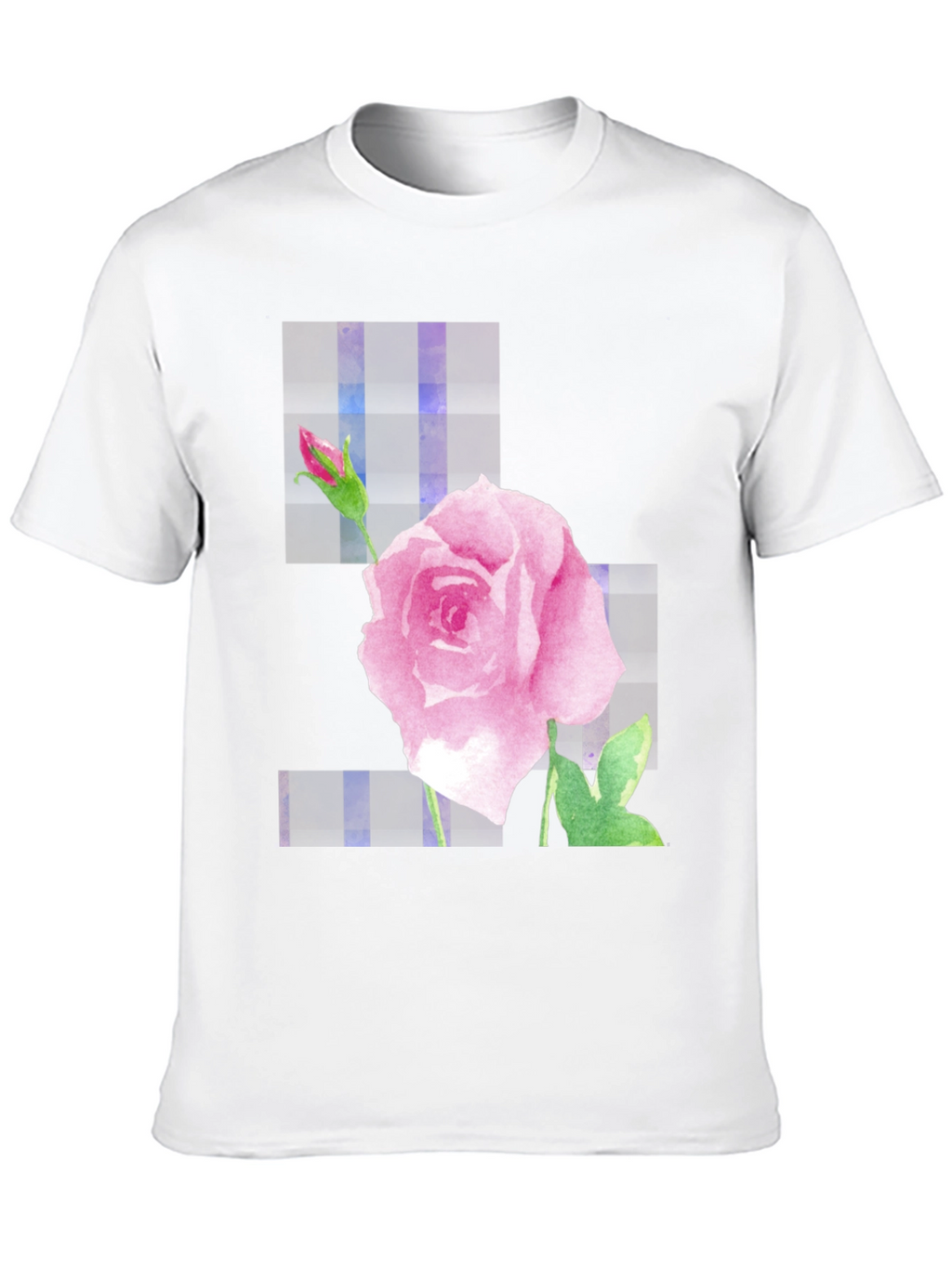 Pink Rose Graphic Black T-Shirt
