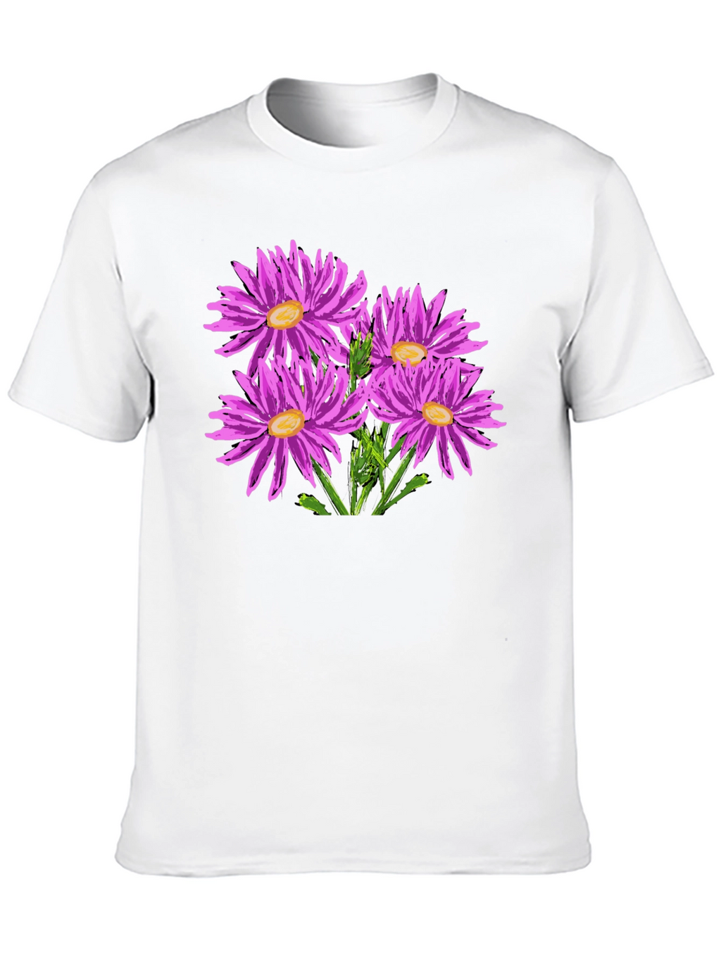 Floral Print Crew Neck T-Shirt