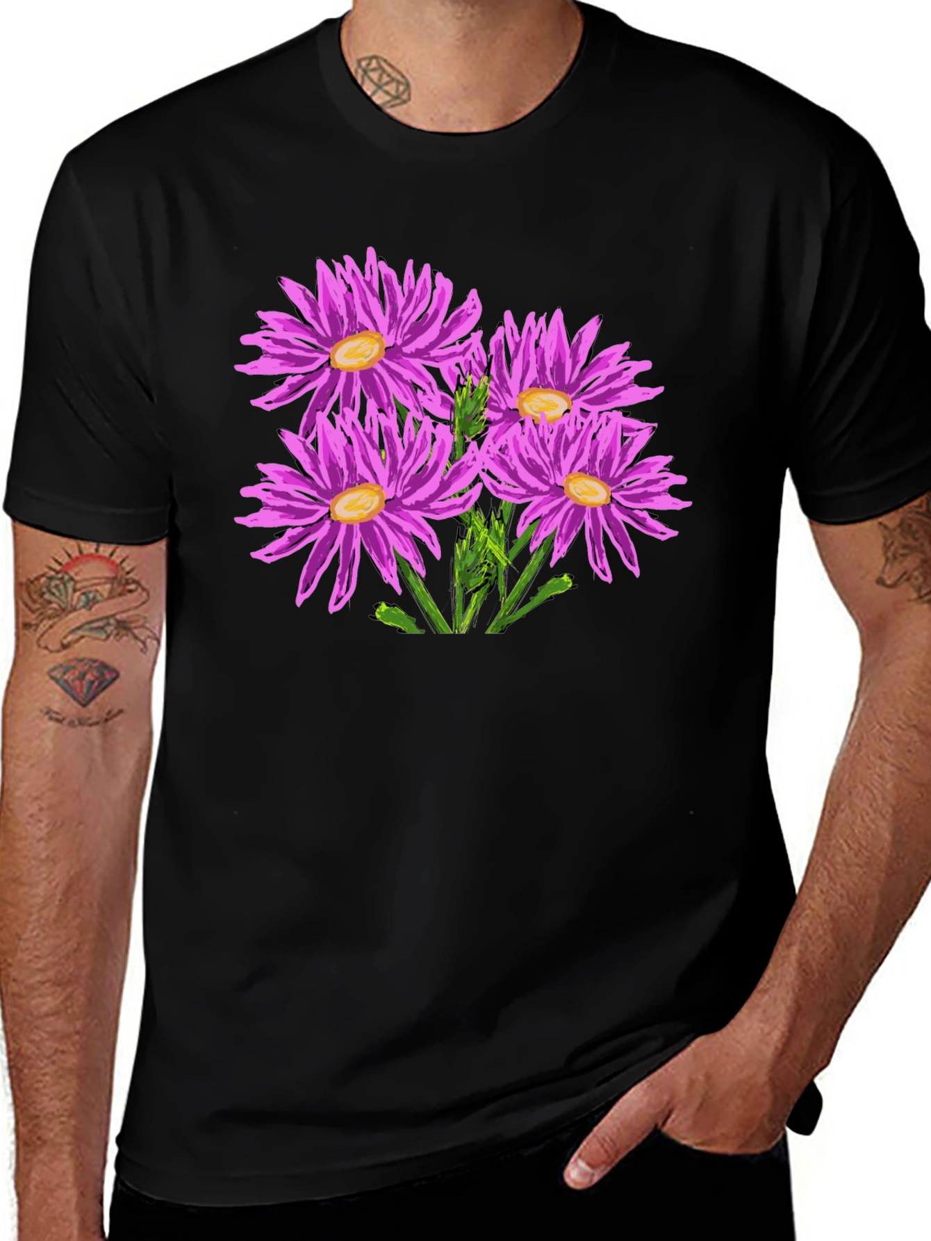 Floral Print Crew Neck T-Shirt