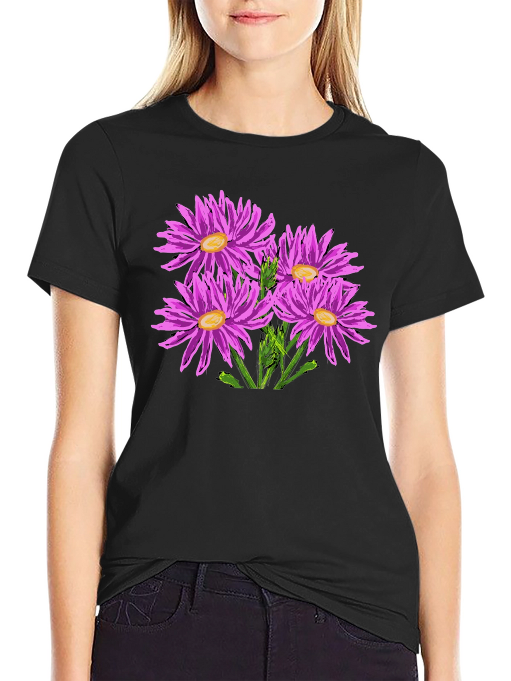 Floral Print Crew Neck T-Shirt