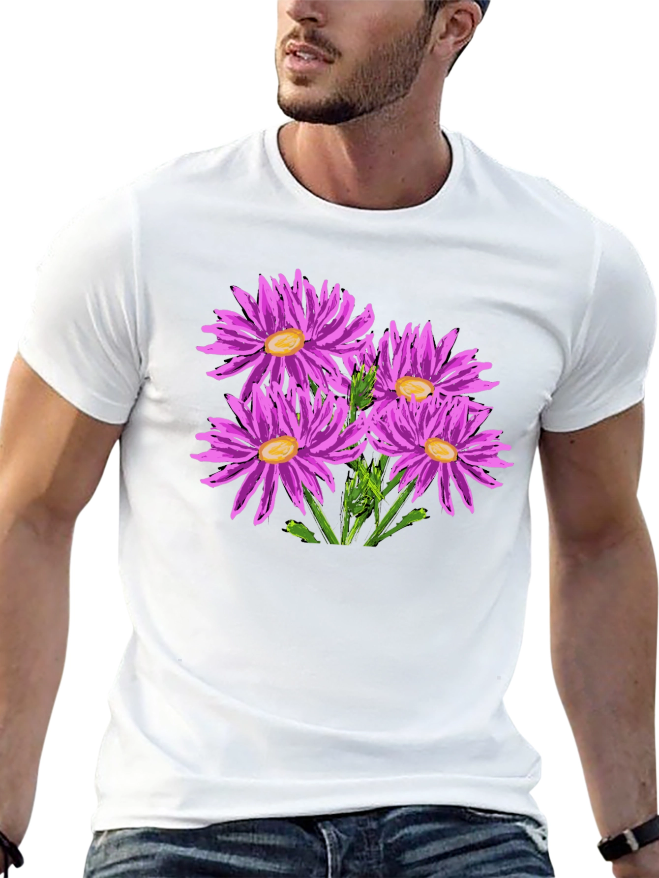 Floral Print Crew Neck T-Shirt