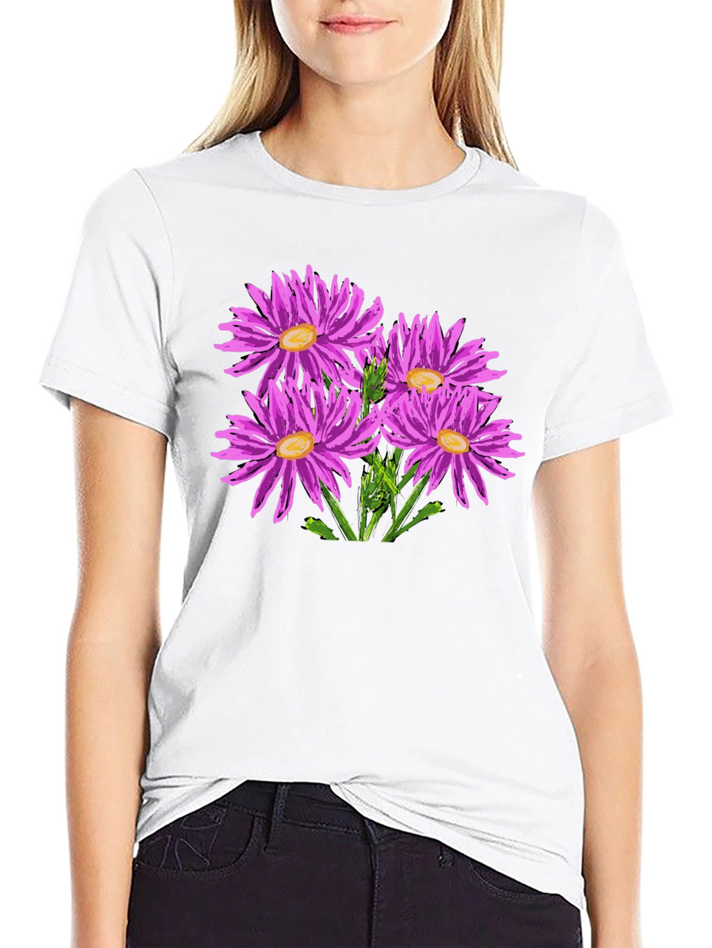 Floral Print Crew Neck T-Shirt