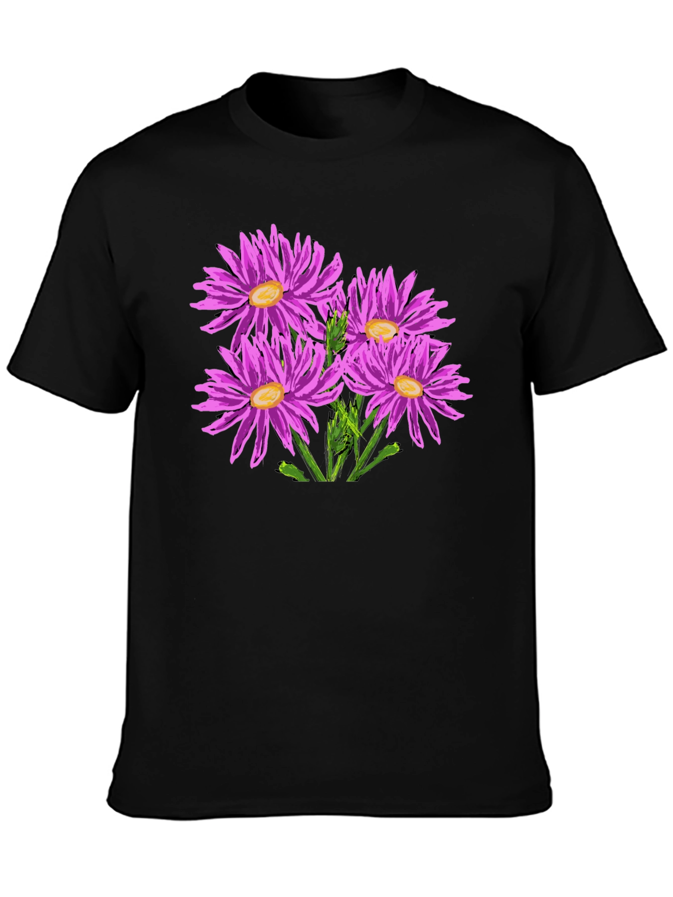 Floral Print Crew Neck T-Shirt