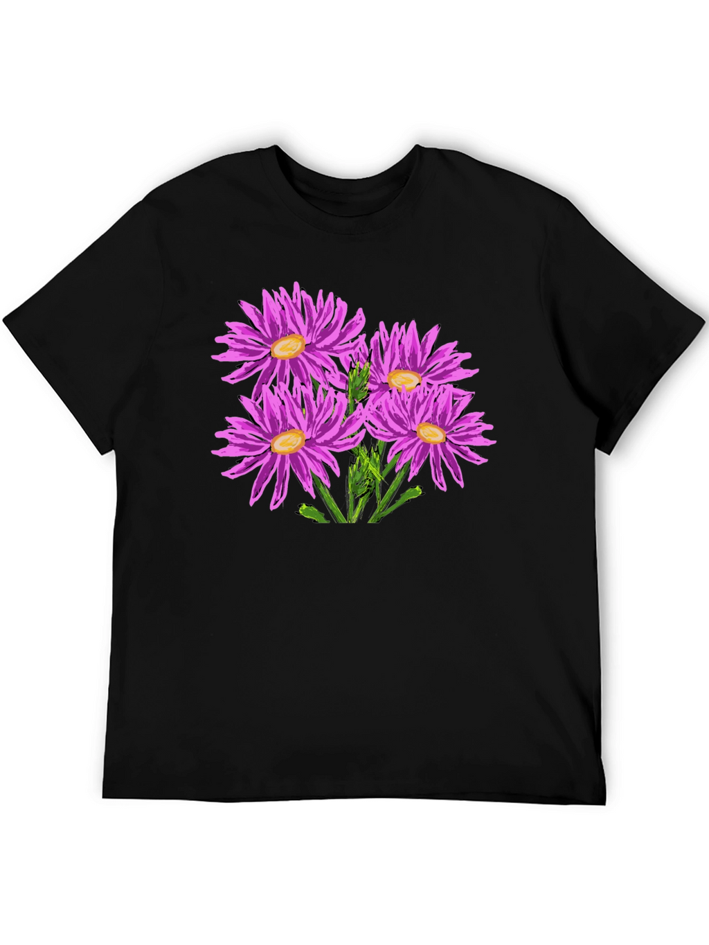 Floral Print Crew Neck T-Shirt