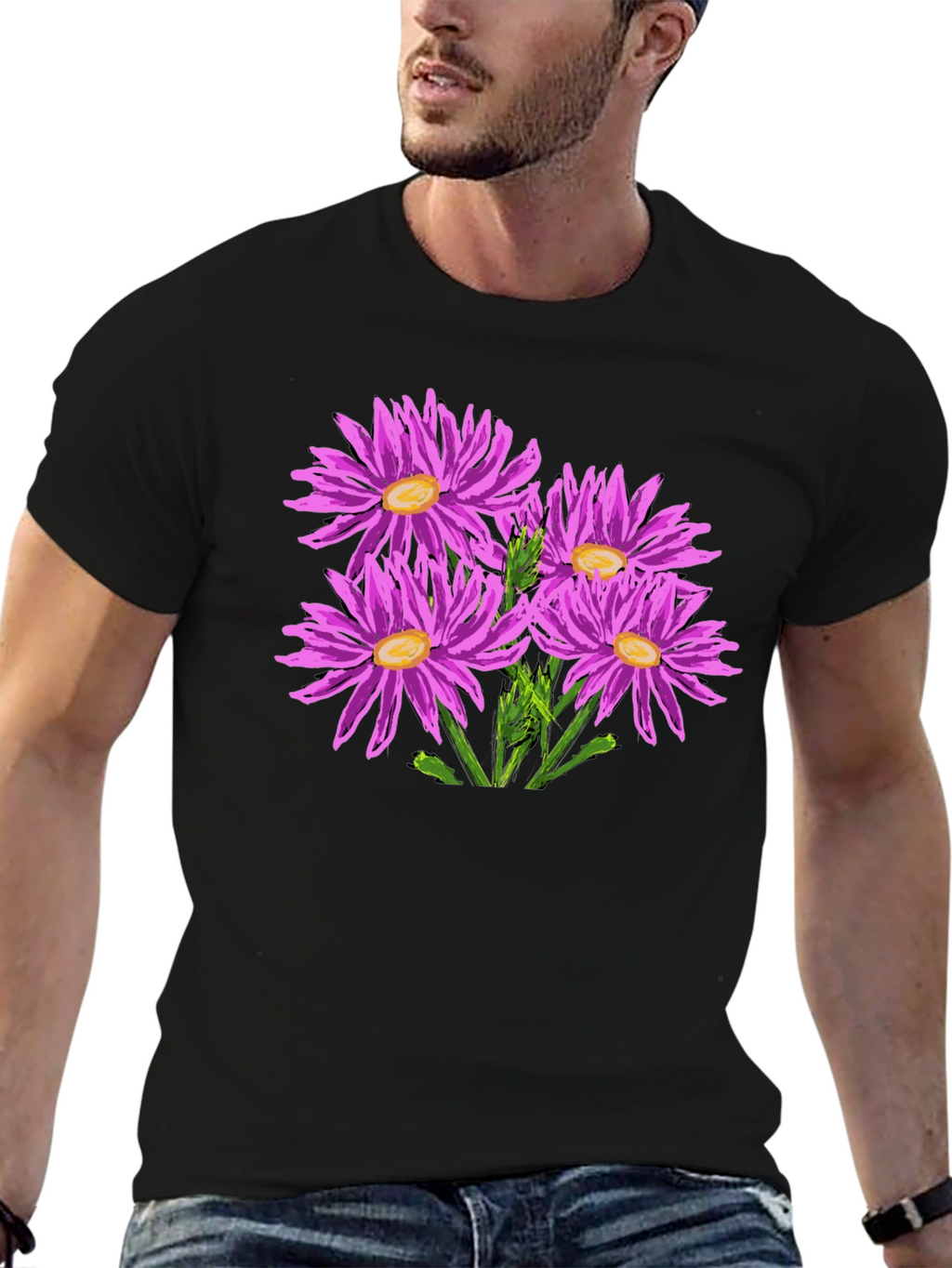 Floral Print Crew Neck T-Shirt