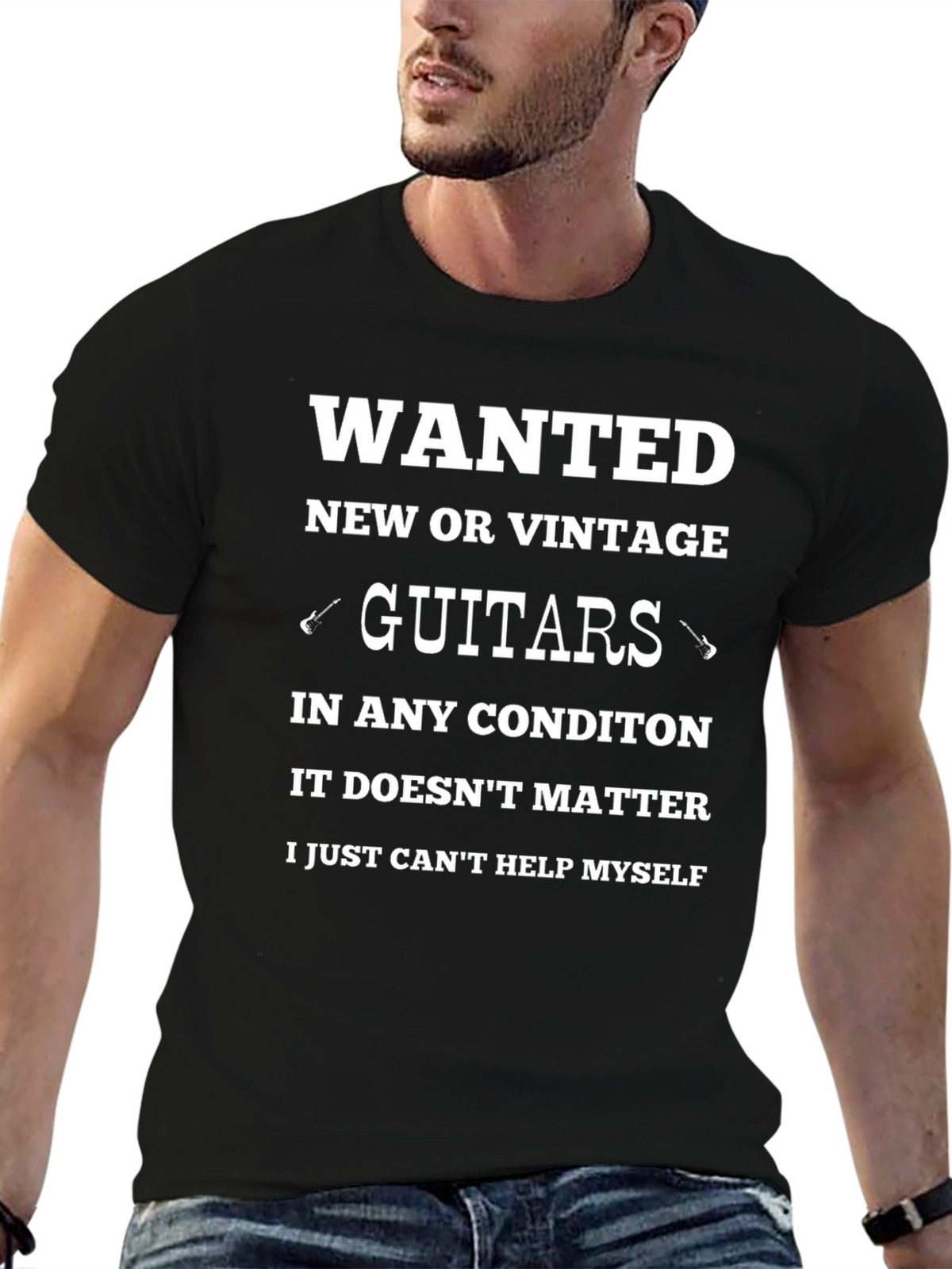 Wanted Guitars Graphic Tee - New or Vintage