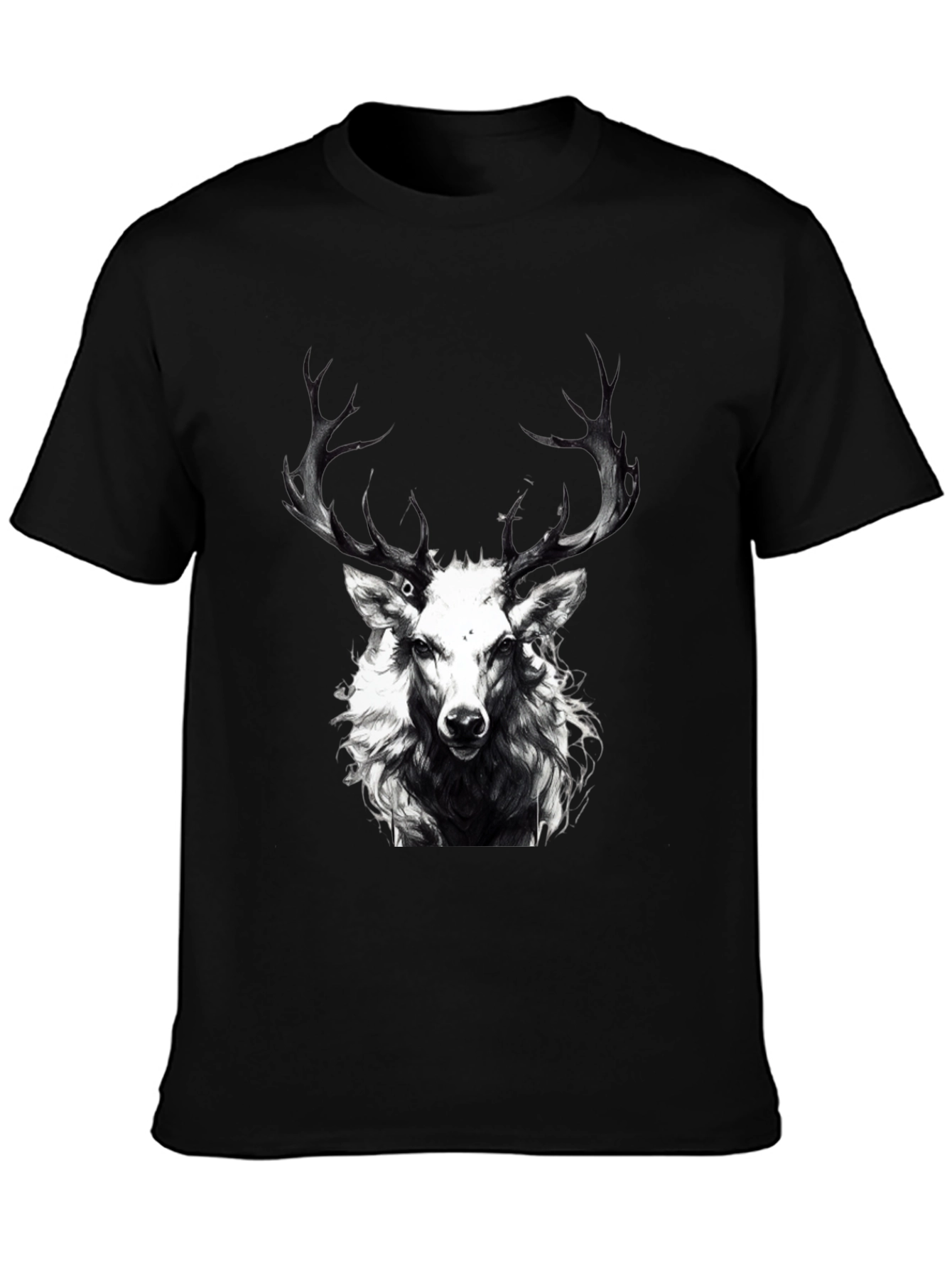 Black Deer Graphic Tee - Mens Short Sleeve Shirt