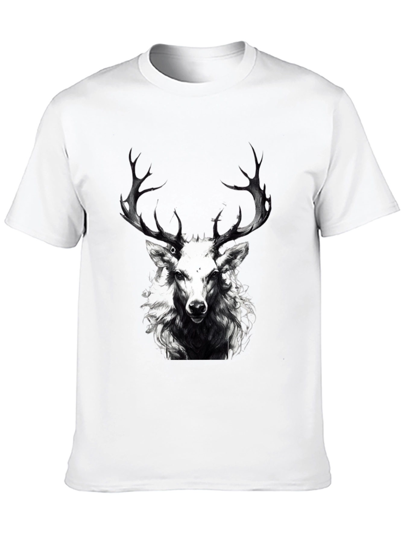 Black Deer Graphic Tee - Mens Short Sleeve Shirt