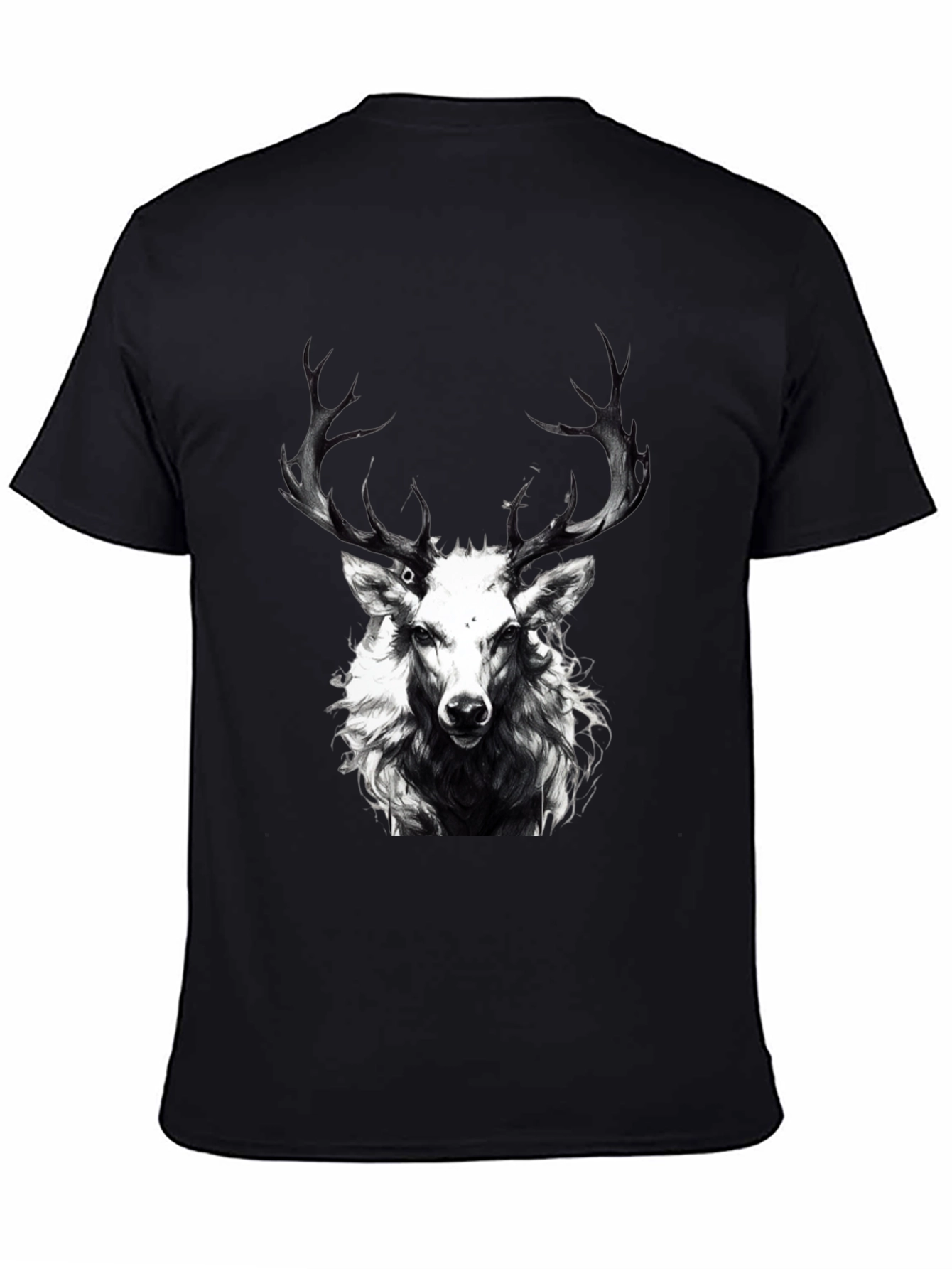 Black Deer Graphic Tee - Mens Short Sleeve Shirt