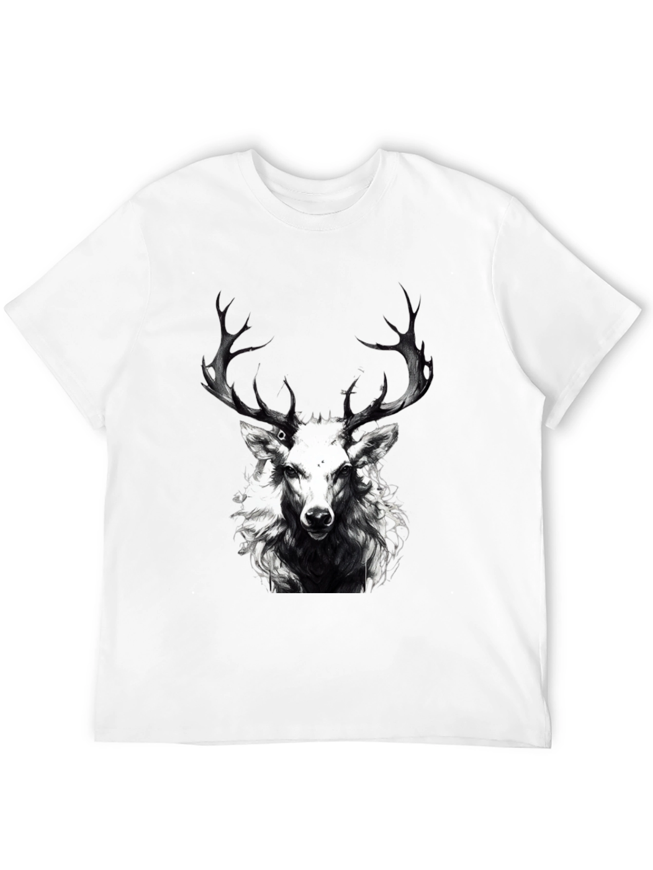 Black Deer Graphic Tee - Mens Short Sleeve Shirt