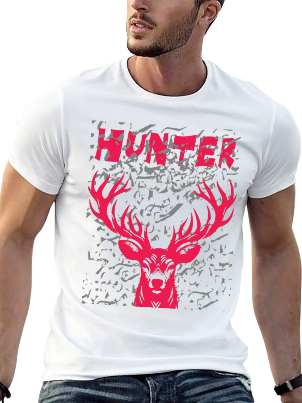 Hunter Deer Graphic Tee - Mens Black T-Shirt