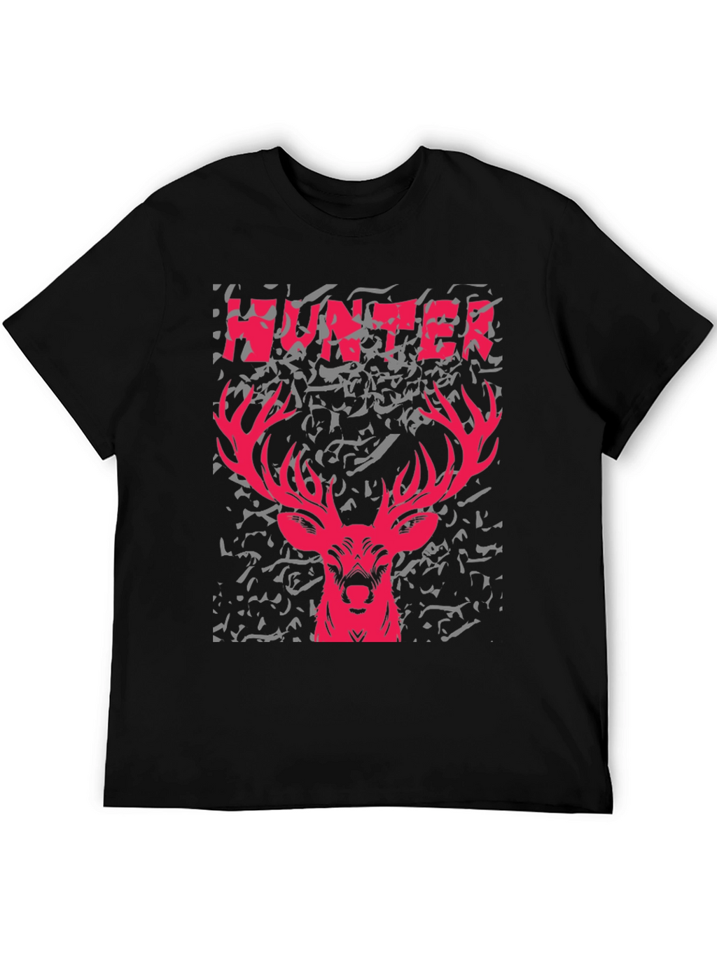 Hunter Deer Graphic Tee - Mens Black T-Shirt