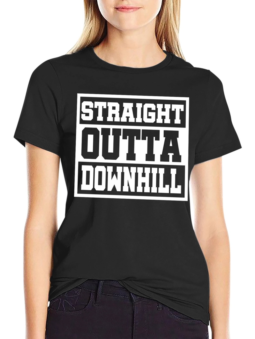Straight Outta Downhill T-Shirt - Funny Sports Tee