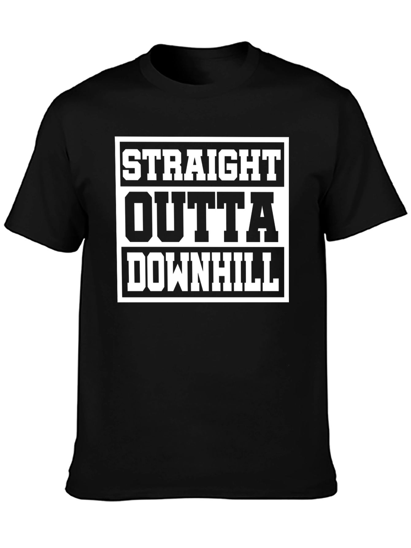 Straight Outta Downhill T-Shirt - Funny Sports Tee