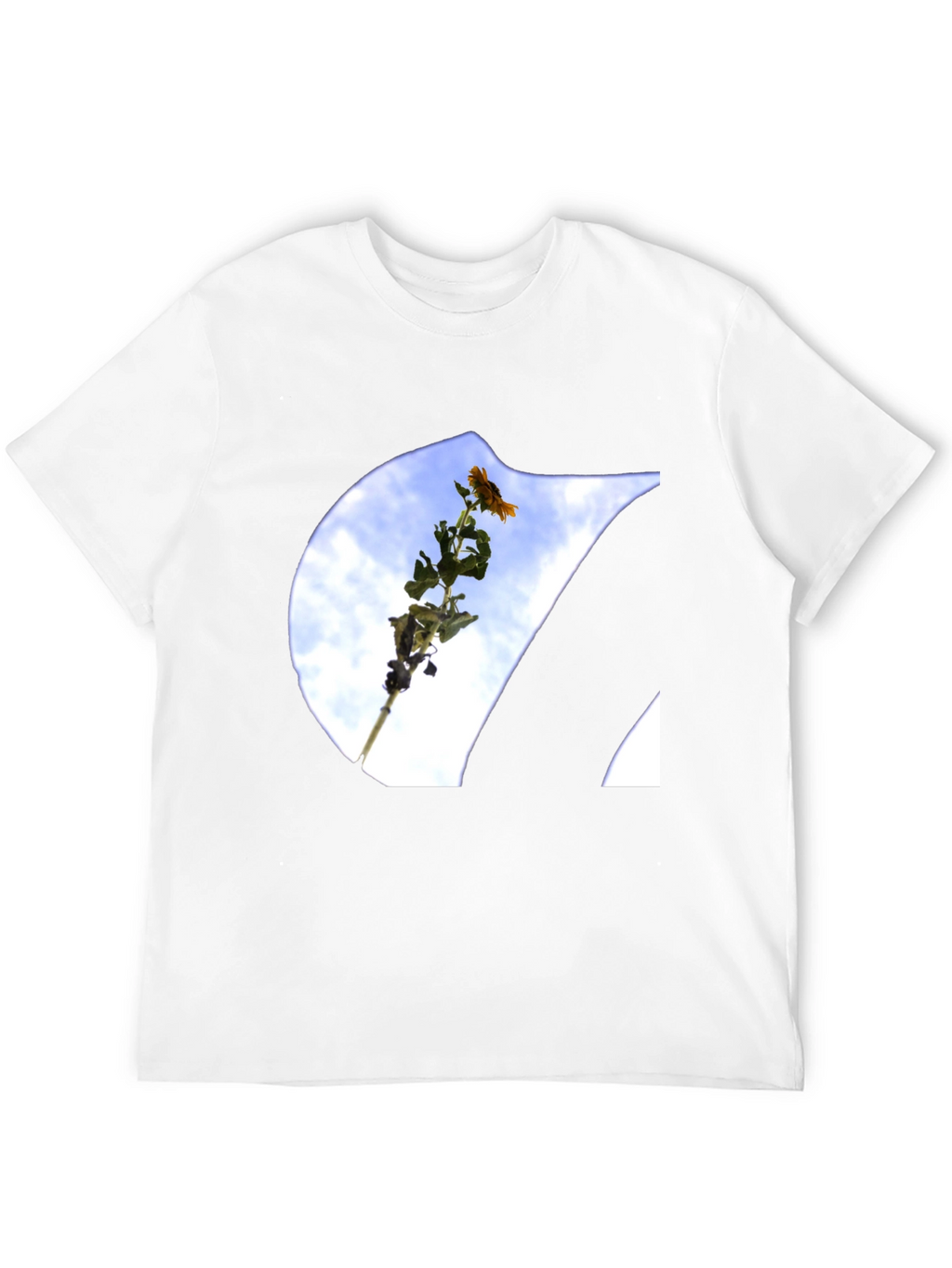 Floral Sky Print Tee - Modern Graphic T-Shirt