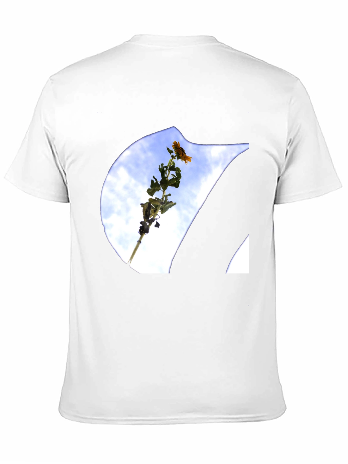 Floral Sky Print Tee - Modern Graphic T-Shirt