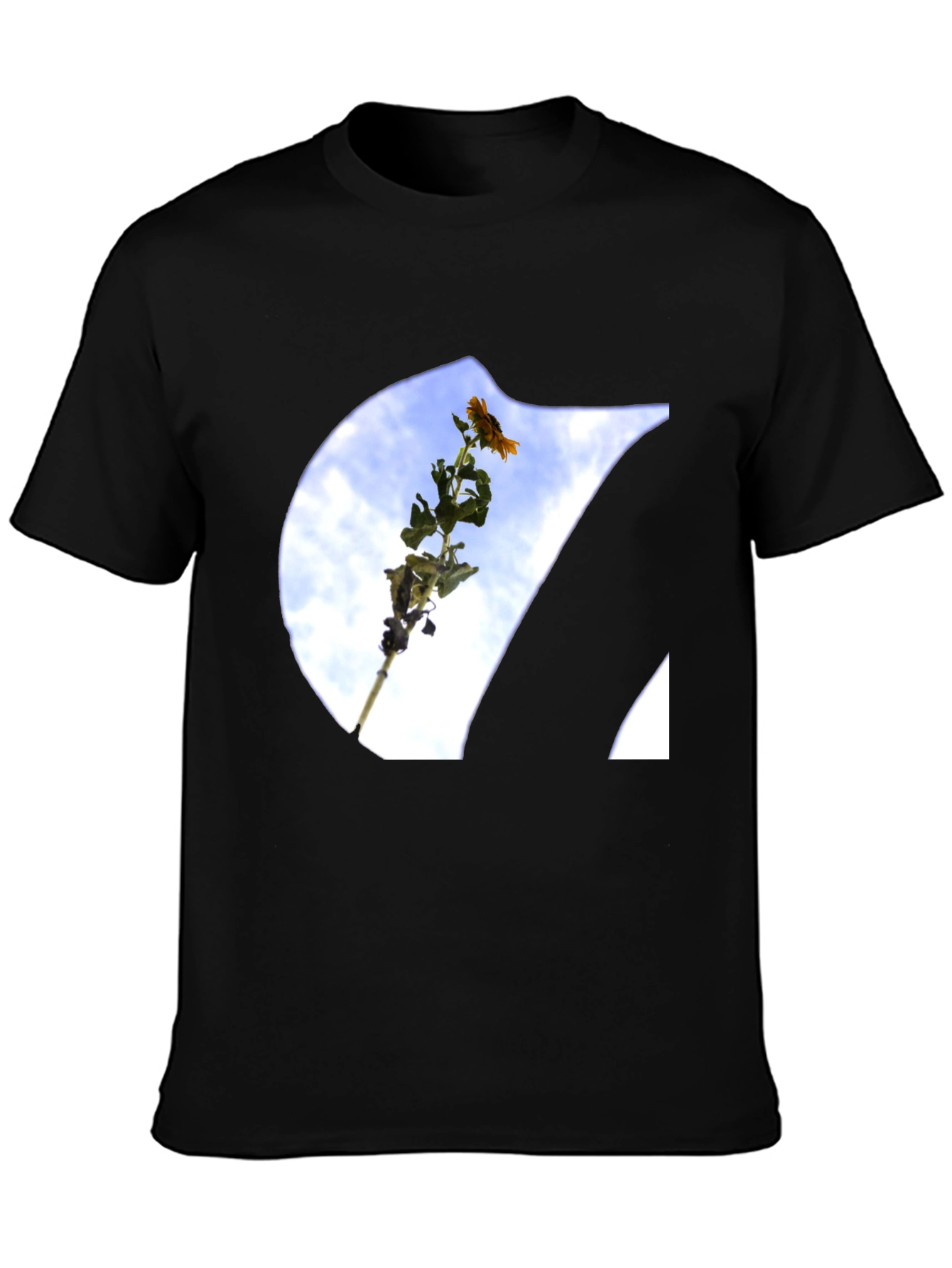 Floral Sky Print Tee - Modern Graphic T-Shirt