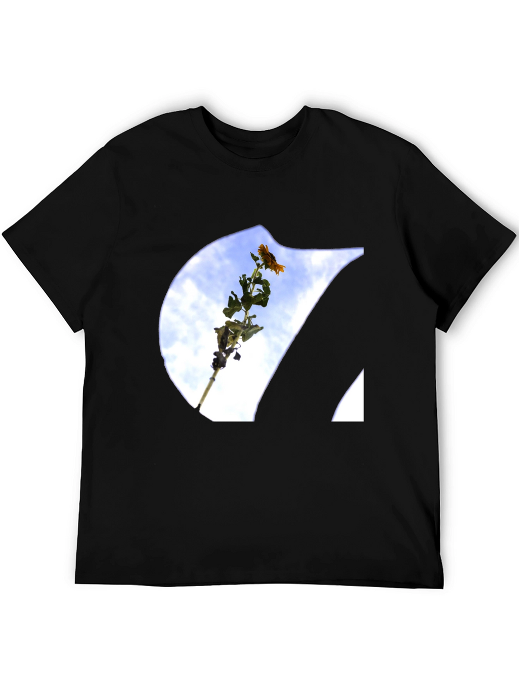 Floral Sky Print Tee - Modern Graphic T-Shirt