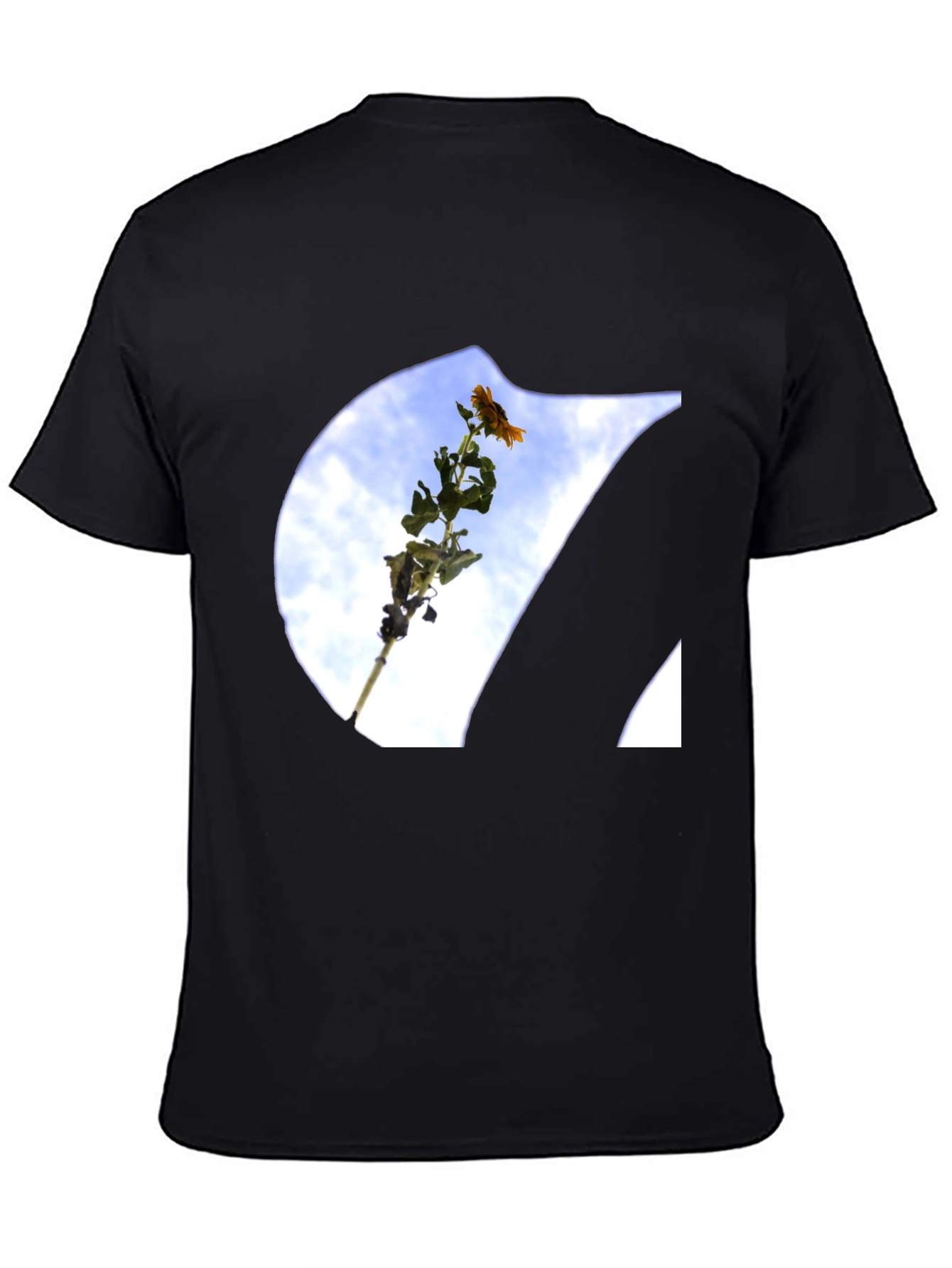Floral Sky Print Tee - Modern Graphic T-Shirt
