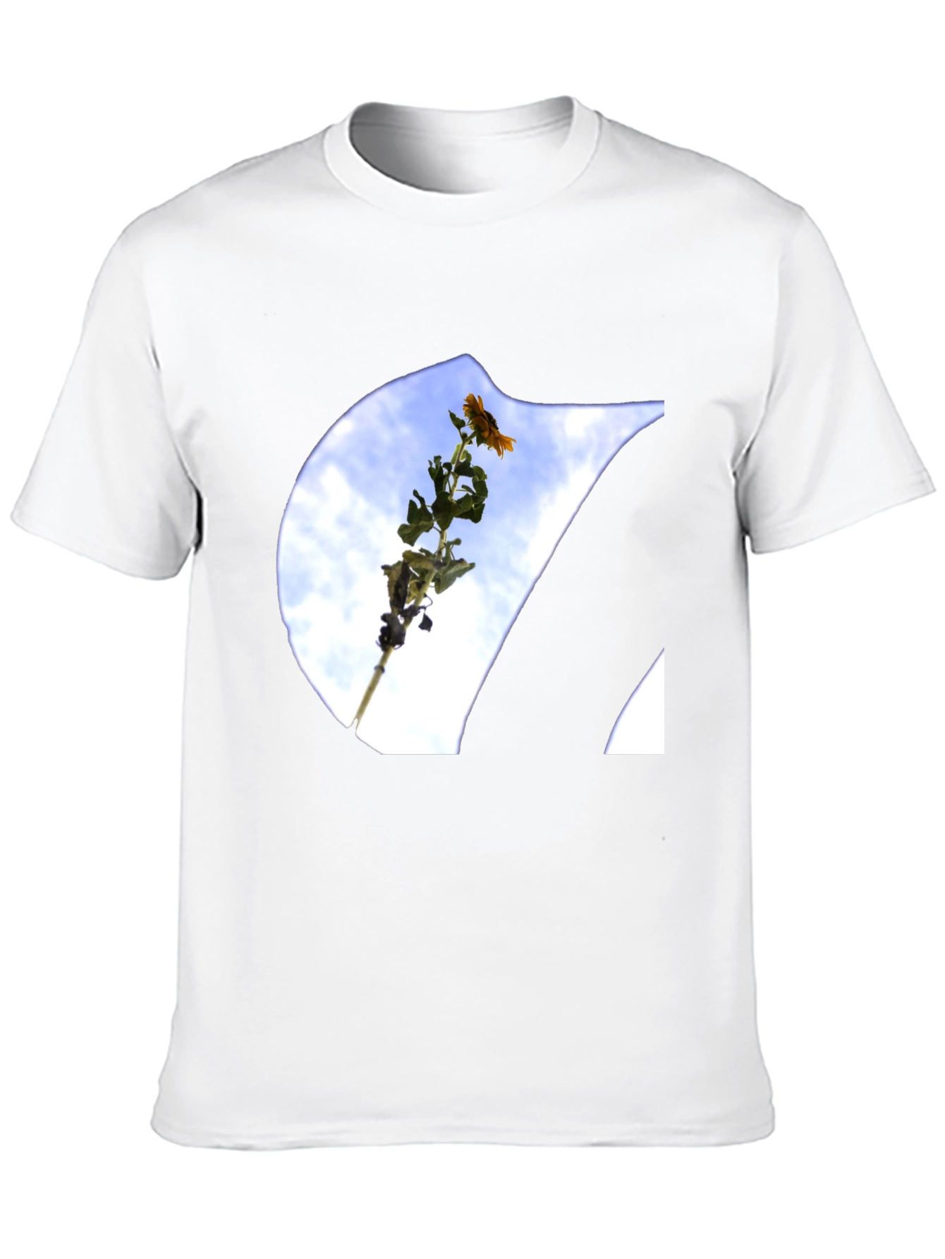 Floral Sky Print Tee - Modern Graphic T-Shirt