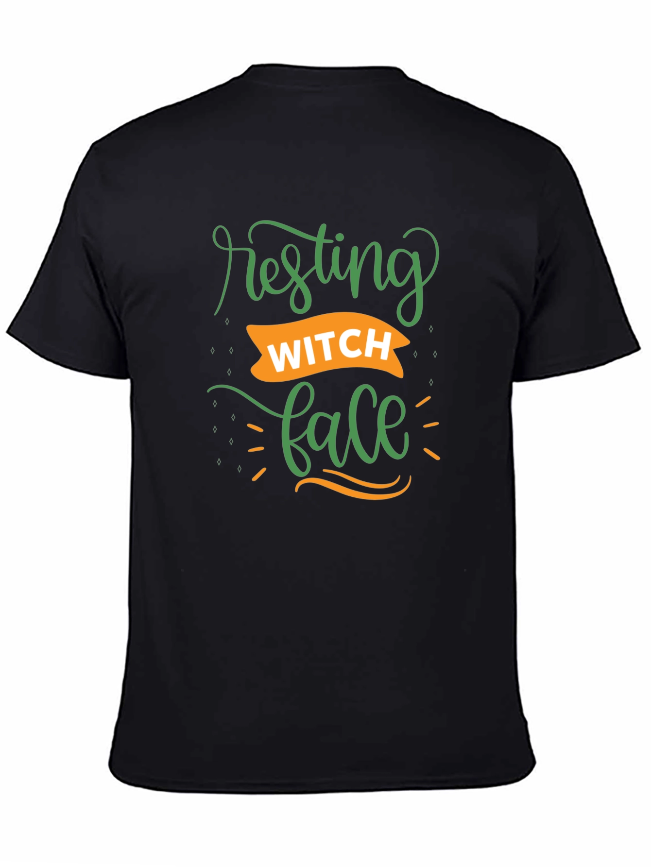 Resting Witch Face Black Graphic T-Shirt
