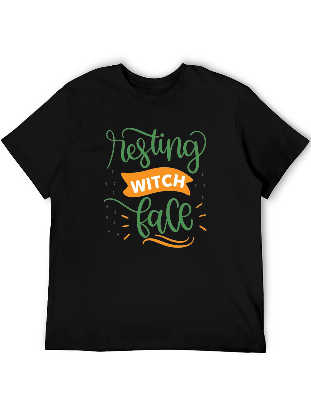 Resting Witch Face Black Graphic T-Shirt