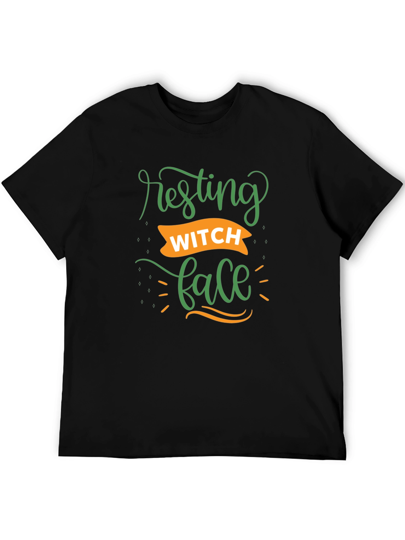 Resting Witch Face Black Graphic T-Shirt