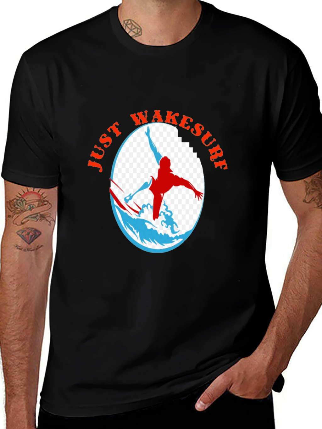 Just Wakesurf Graphic T-Shirt - Black