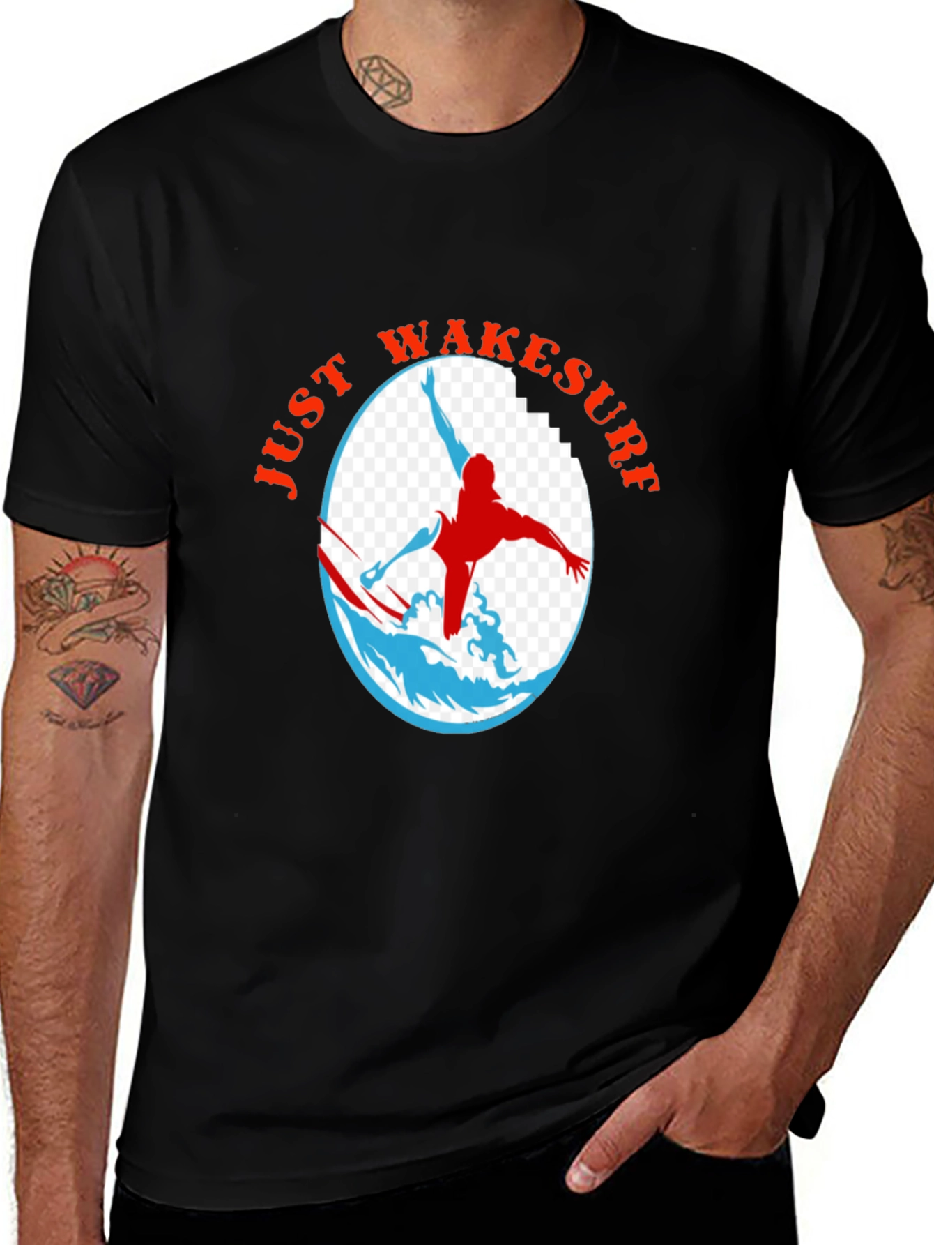 Just Wakesurf Graphic T-Shirt - Black