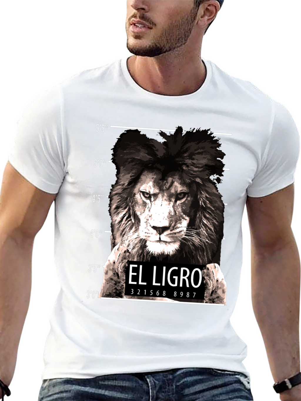 El Ligro Lion Mugshot T-Shirt