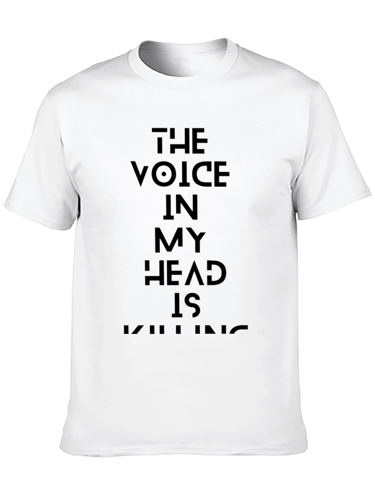 Voice in My Head Graphic Tee - Black Cotton T-Shirt
