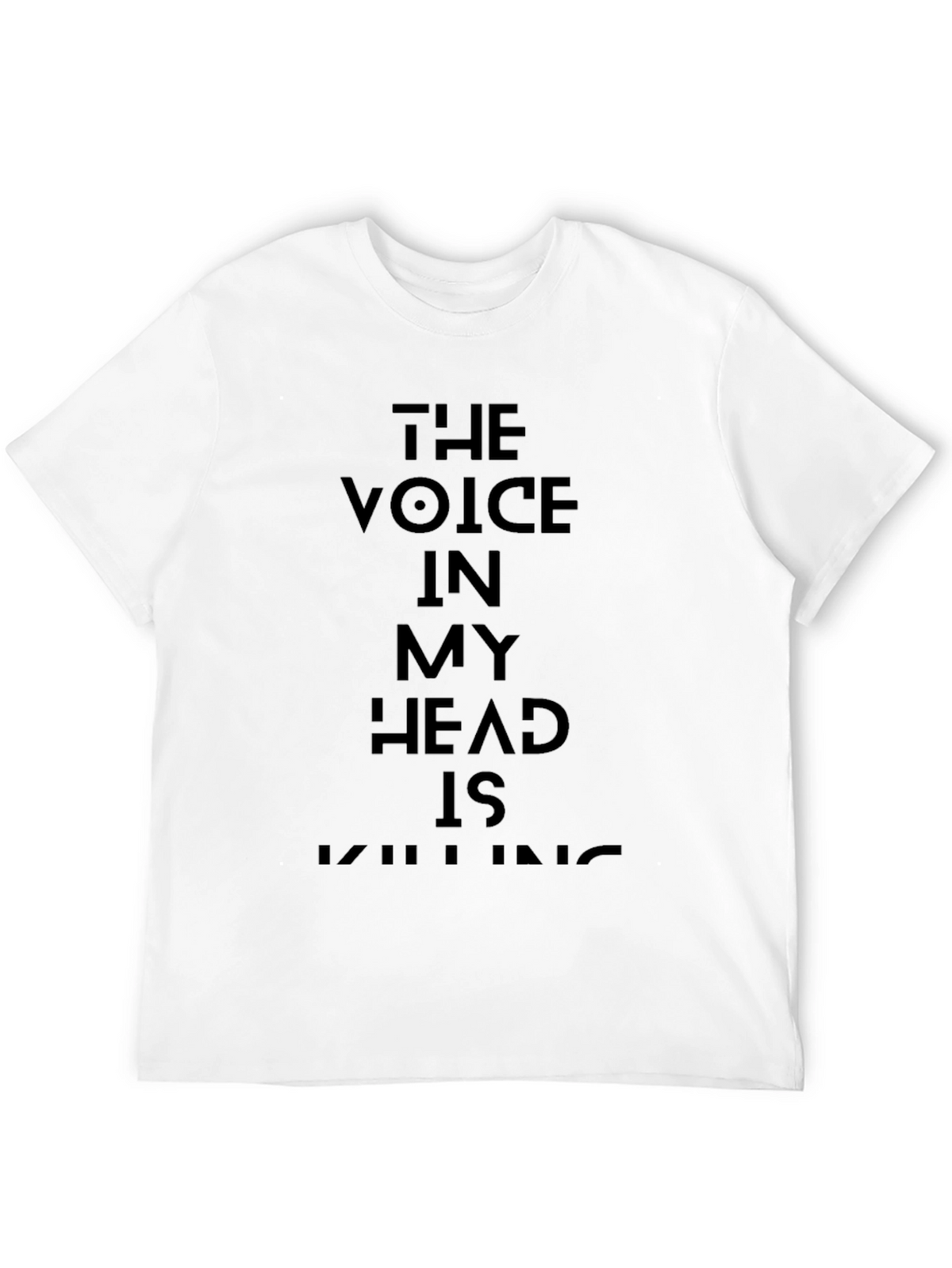 Voice in My Head Graphic Tee - Black Cotton T-Shirt