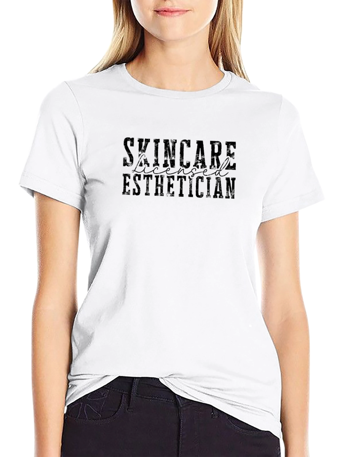 Skincare Licensed Esthetician Black T-Shirt