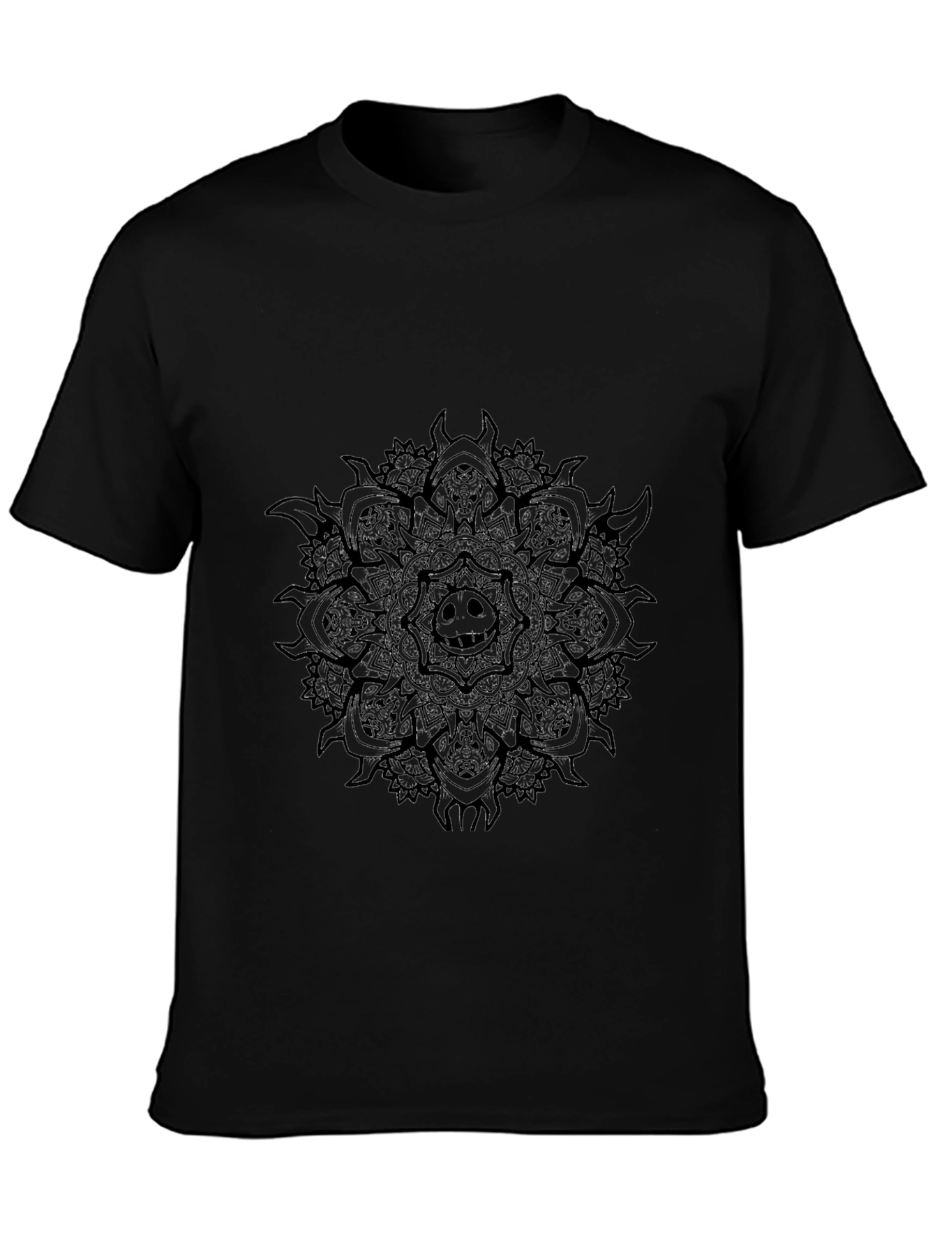 Dark Mandala Graphic Tee - Black T-Shirt