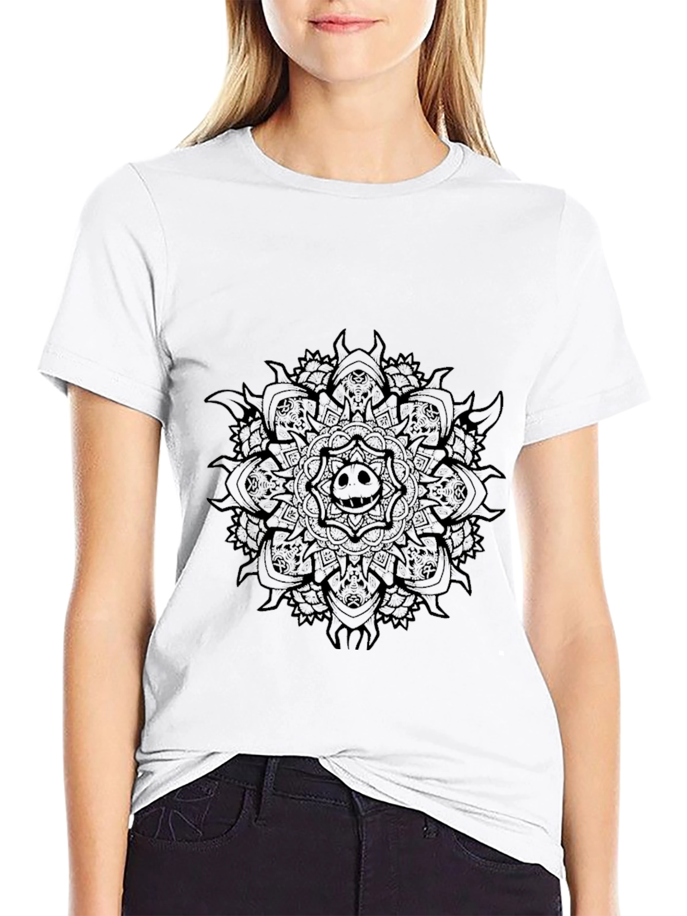 Dark Mandala Graphic Tee - Black T-Shirt