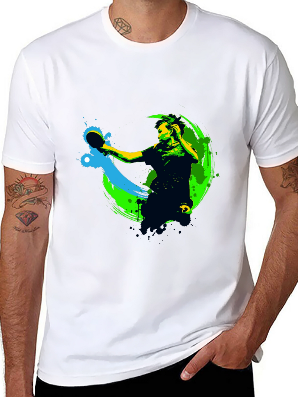 Table Tennis Player Graphic T-Shirt