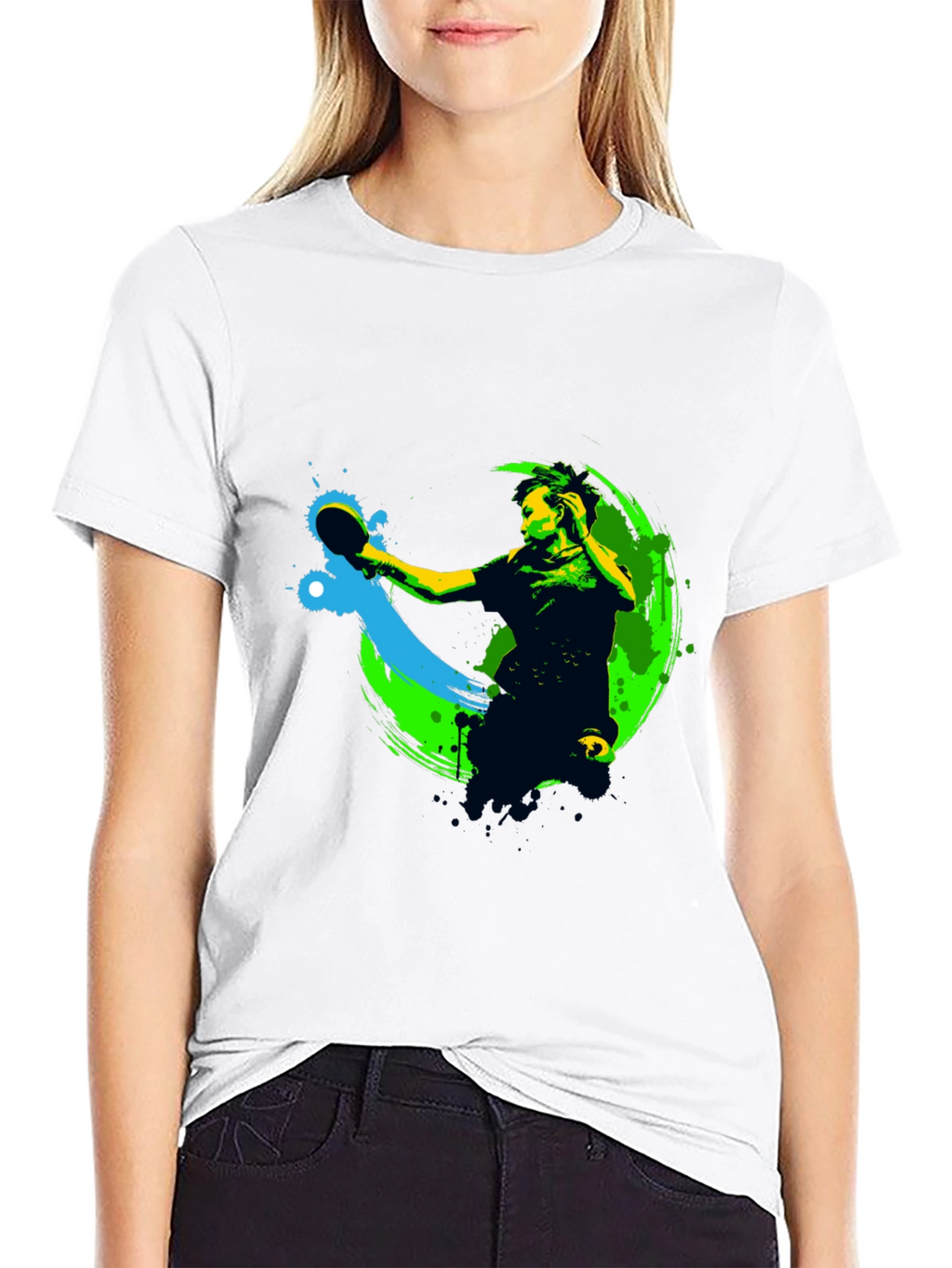 Table Tennis Player Graphic T-Shirt