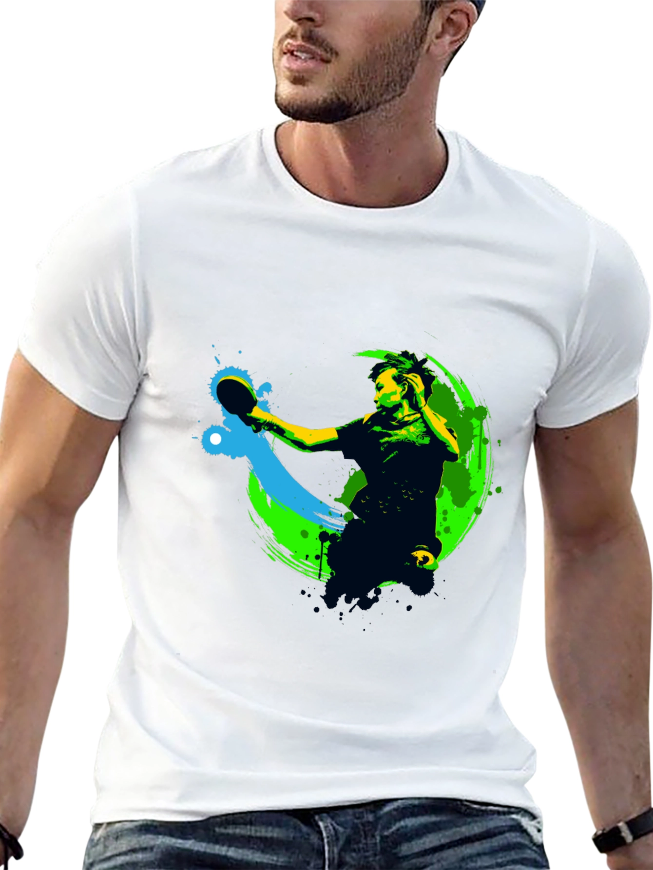 Table Tennis Player Graphic T-Shirt