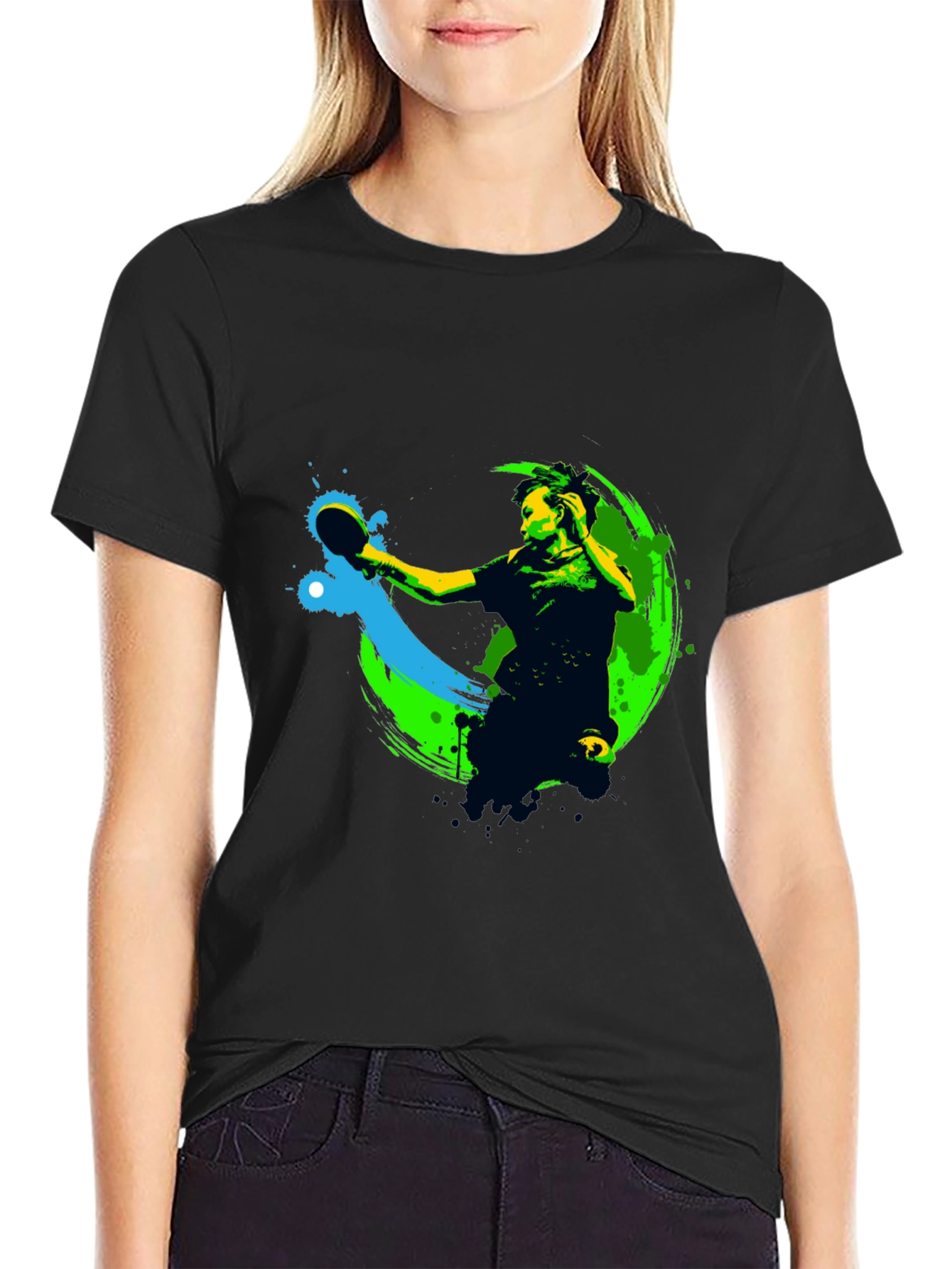 Table Tennis Player Graphic T-Shirt