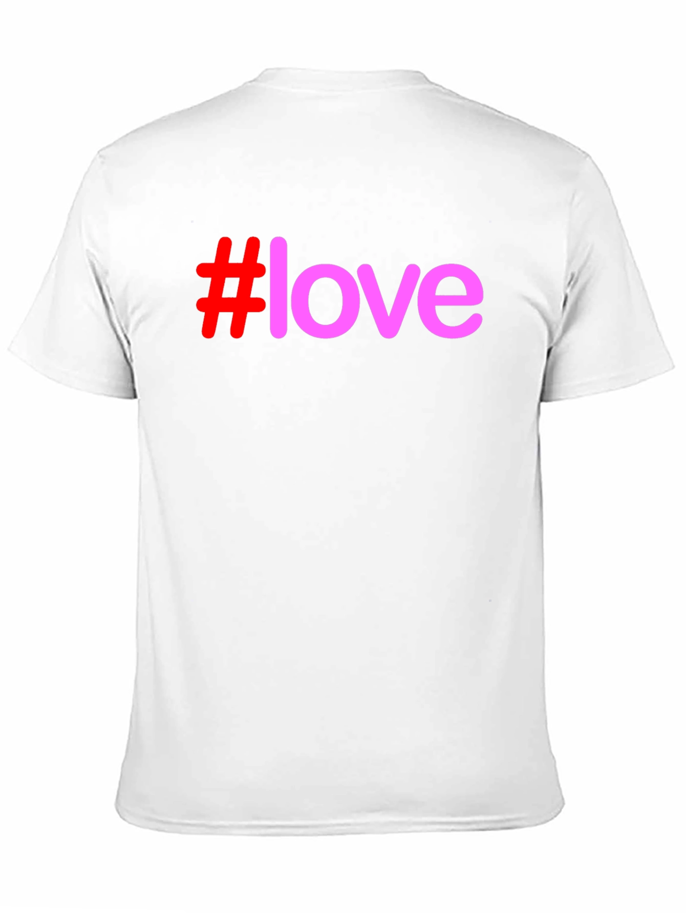 #Love Graphic Print T-Shirt - Casual Black Tee