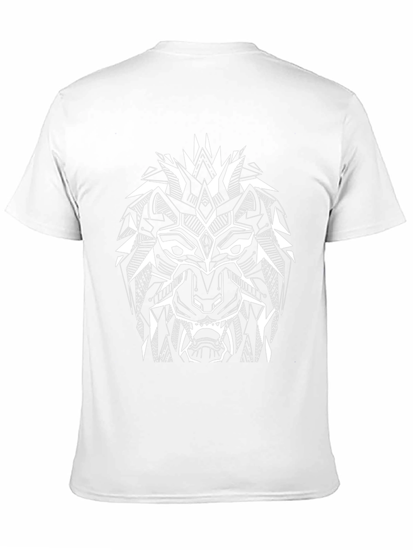 Geometric Lion Graphic Tee - Modern Streetwear