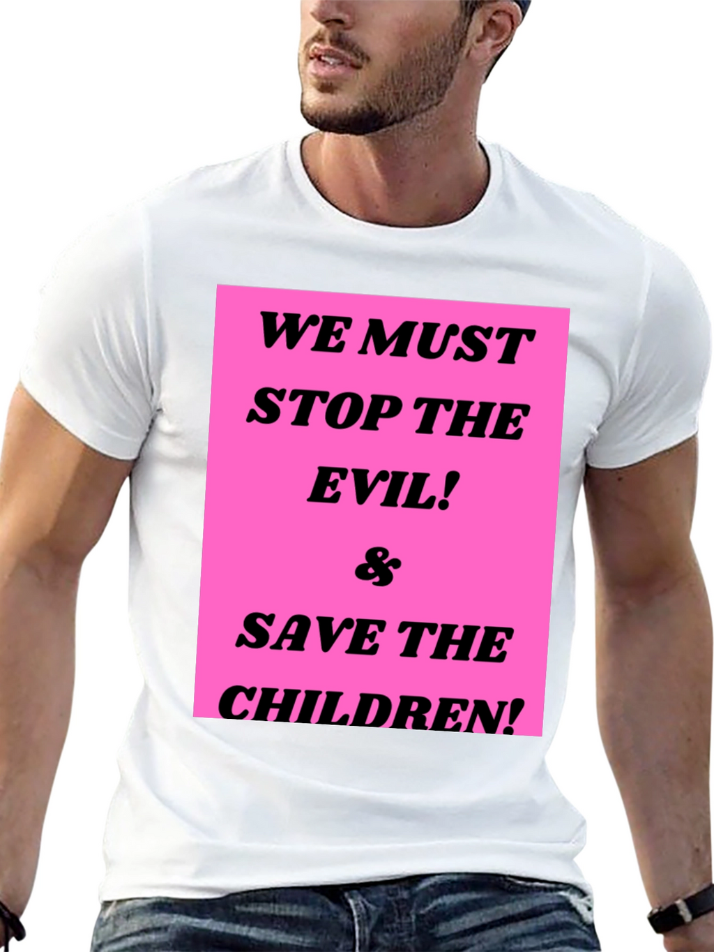 Stop the Evil & Save the Children Graphic Tee
