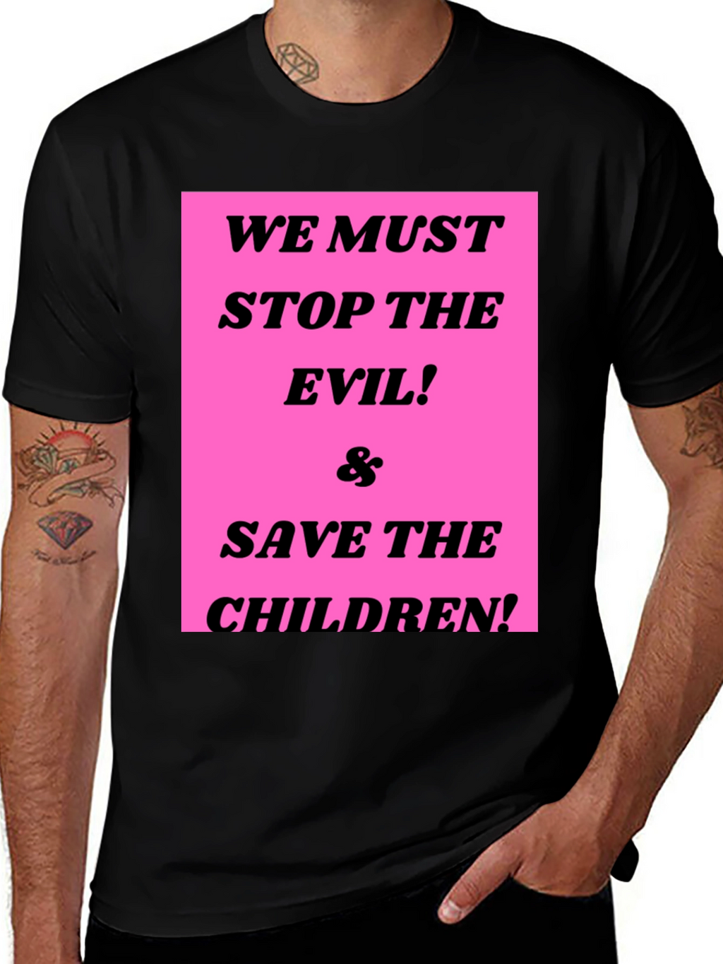 Stop the Evil & Save the Children Graphic Tee