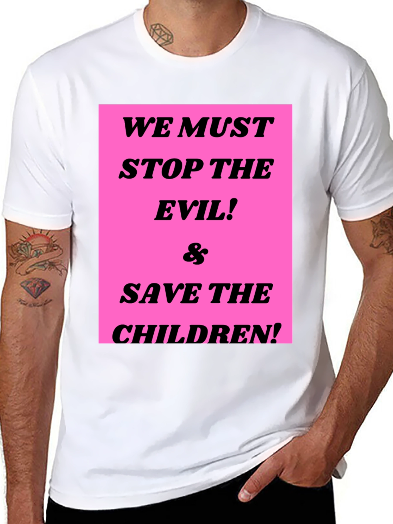 Stop the Evil & Save the Children Graphic Tee
