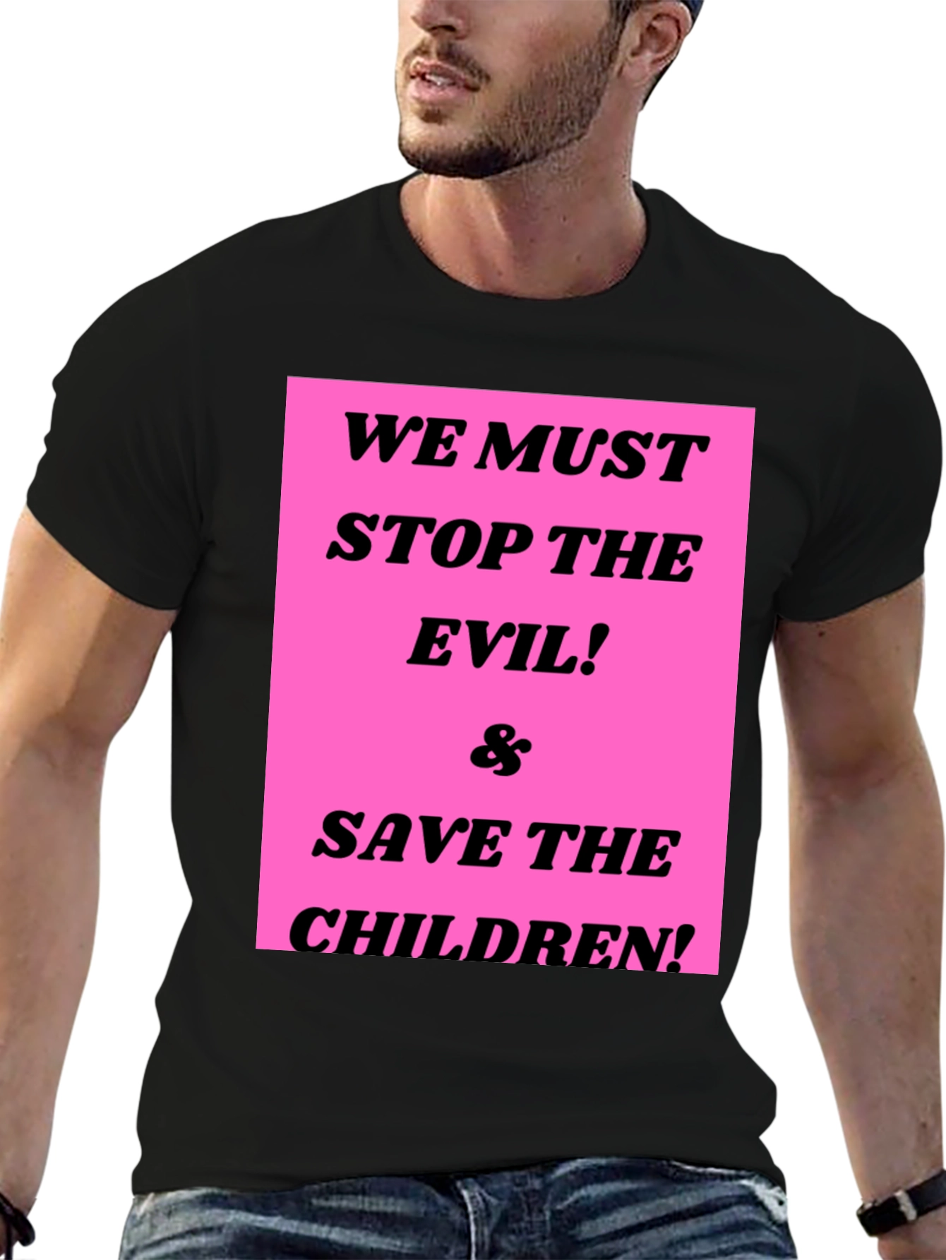 Stop the Evil & Save the Children Graphic Tee